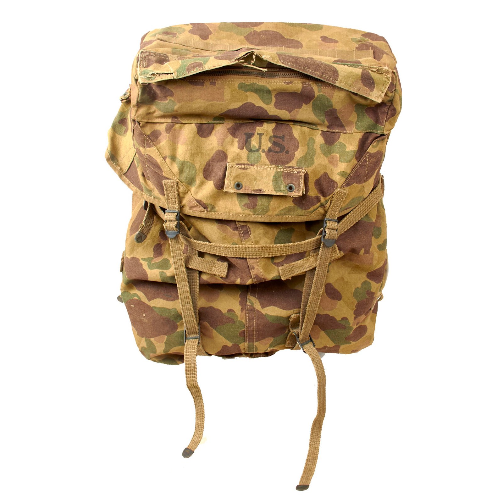 Original U.S. WWII M1942 Frogskin Camouflage Jungle Pack by Laird Schober - Dated 1943