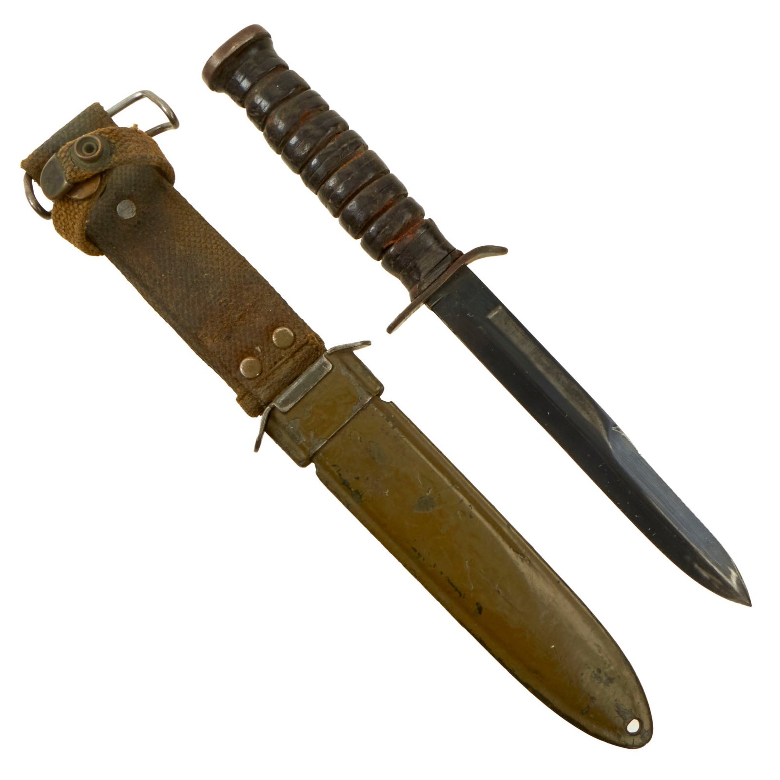 Buy Original U.S. WWII M3 Fighting Knife by CASE with M8 Scabbard | Original Firearms Antique For Sale