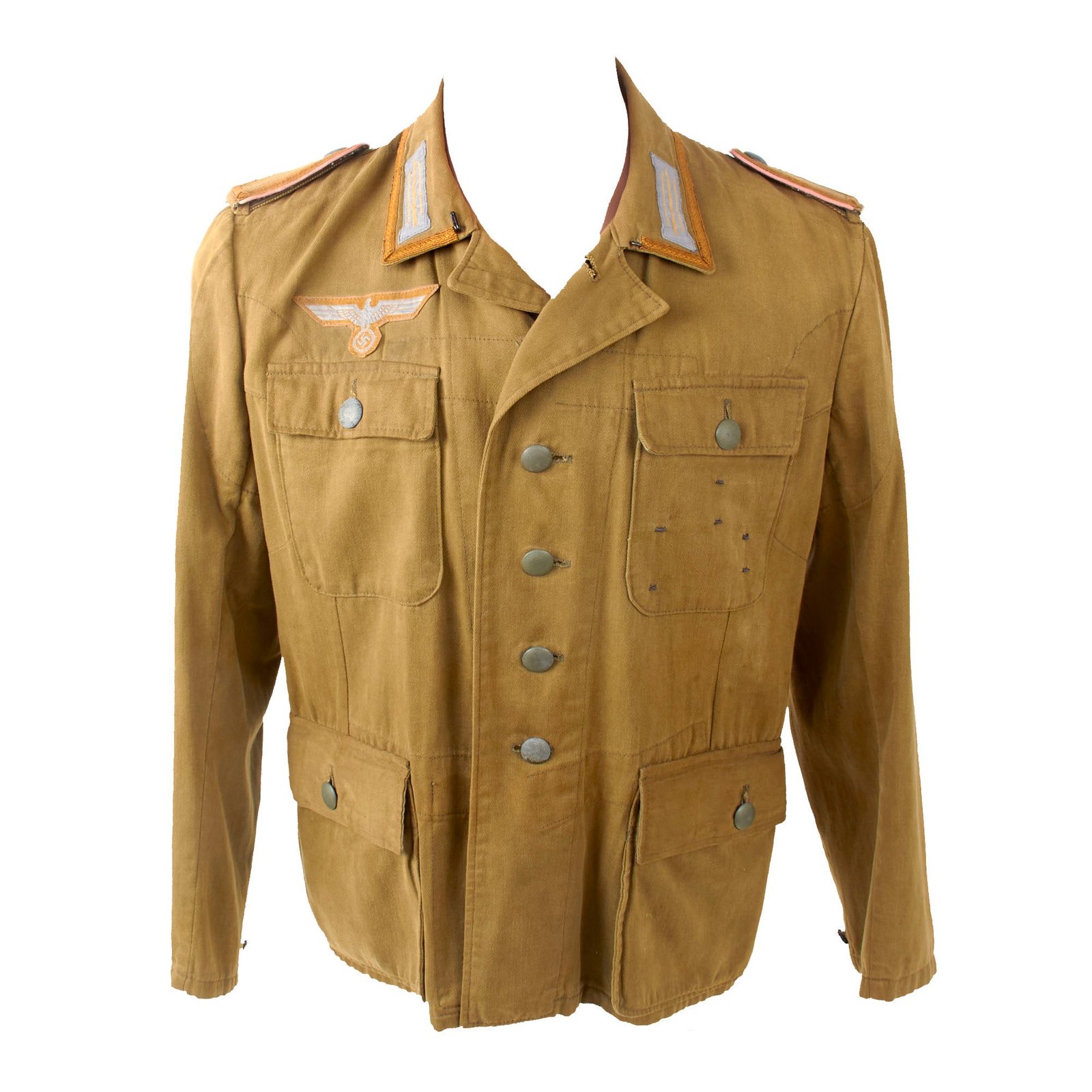 Buy Original German WWII 1943 Dated Heer Army Panzer Unterfeldwebel NCO M43 Tropical Afrika Korps Uniform Tunic with Award Loops - Untouched | Original Firearms Antique For Sale