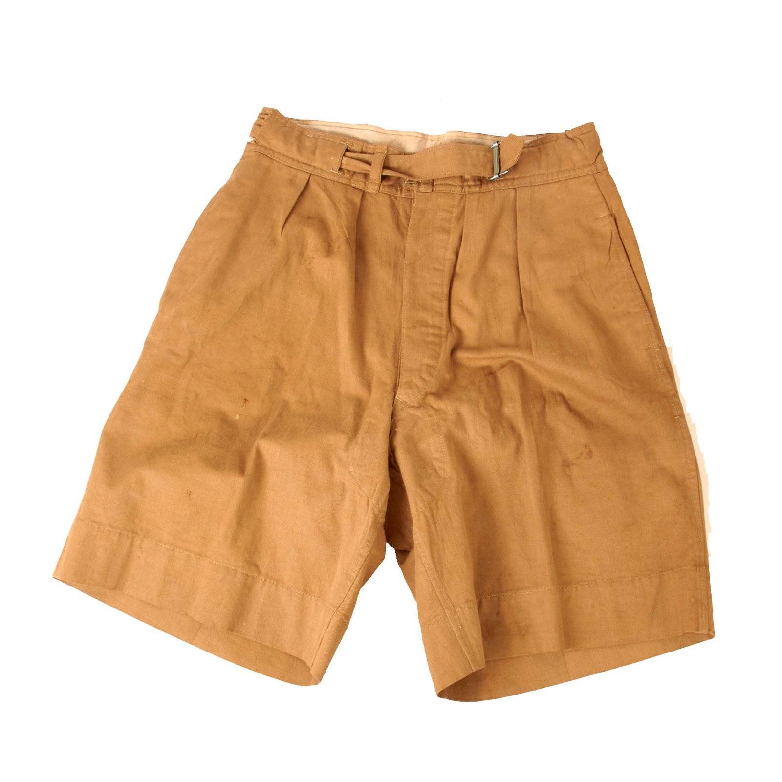 Buy Original German WWII Afrikakorps DAK Tropical Tan Uniform Shorts by Johann Möller with Faded Size Markings | Original Firearms Antique For Sale
