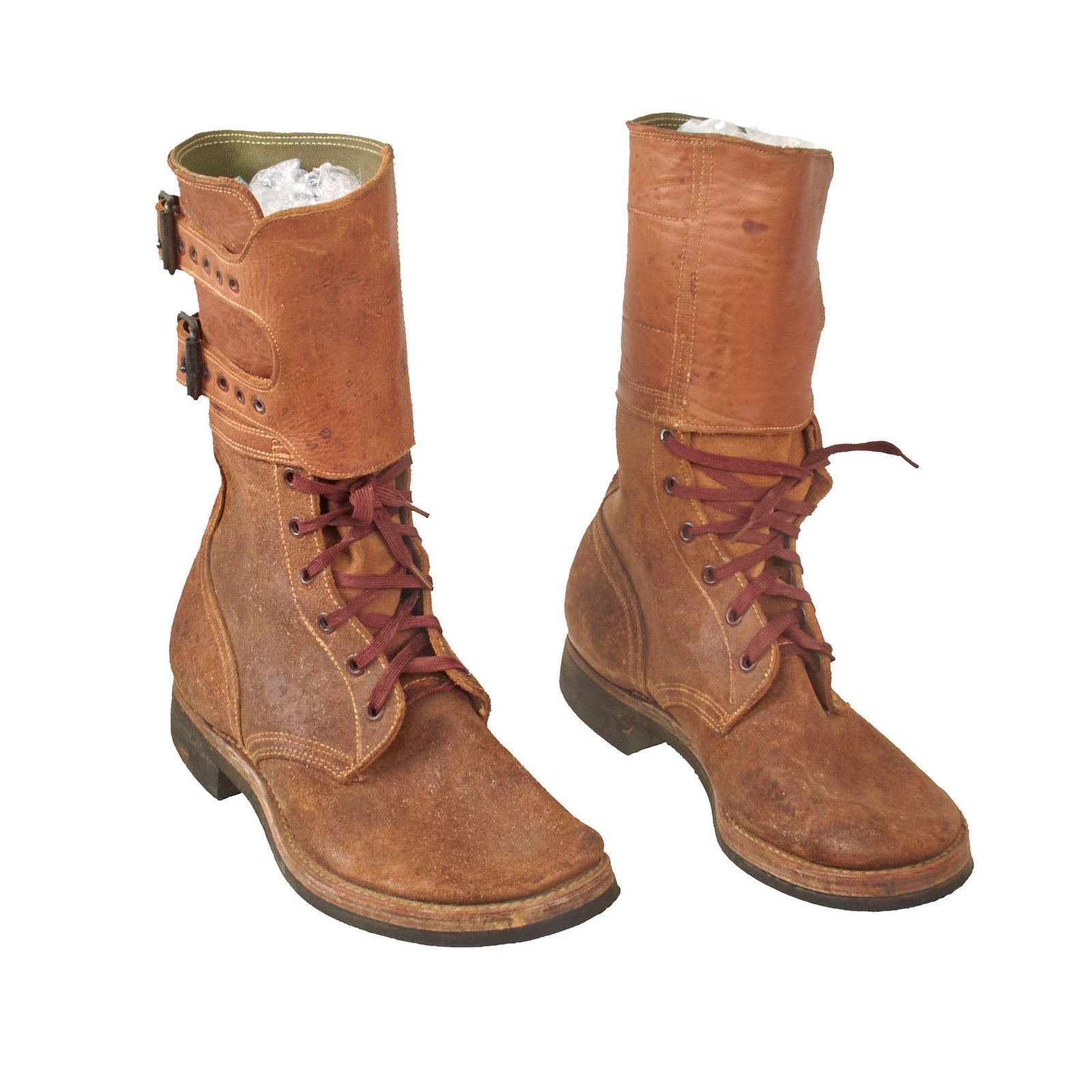 Buy Original U.S. WWII M1943 Double Buckle Combat Service Boots with Stamped Laundry Number - Matched Size 7 | Original Firearms Antique For Sale