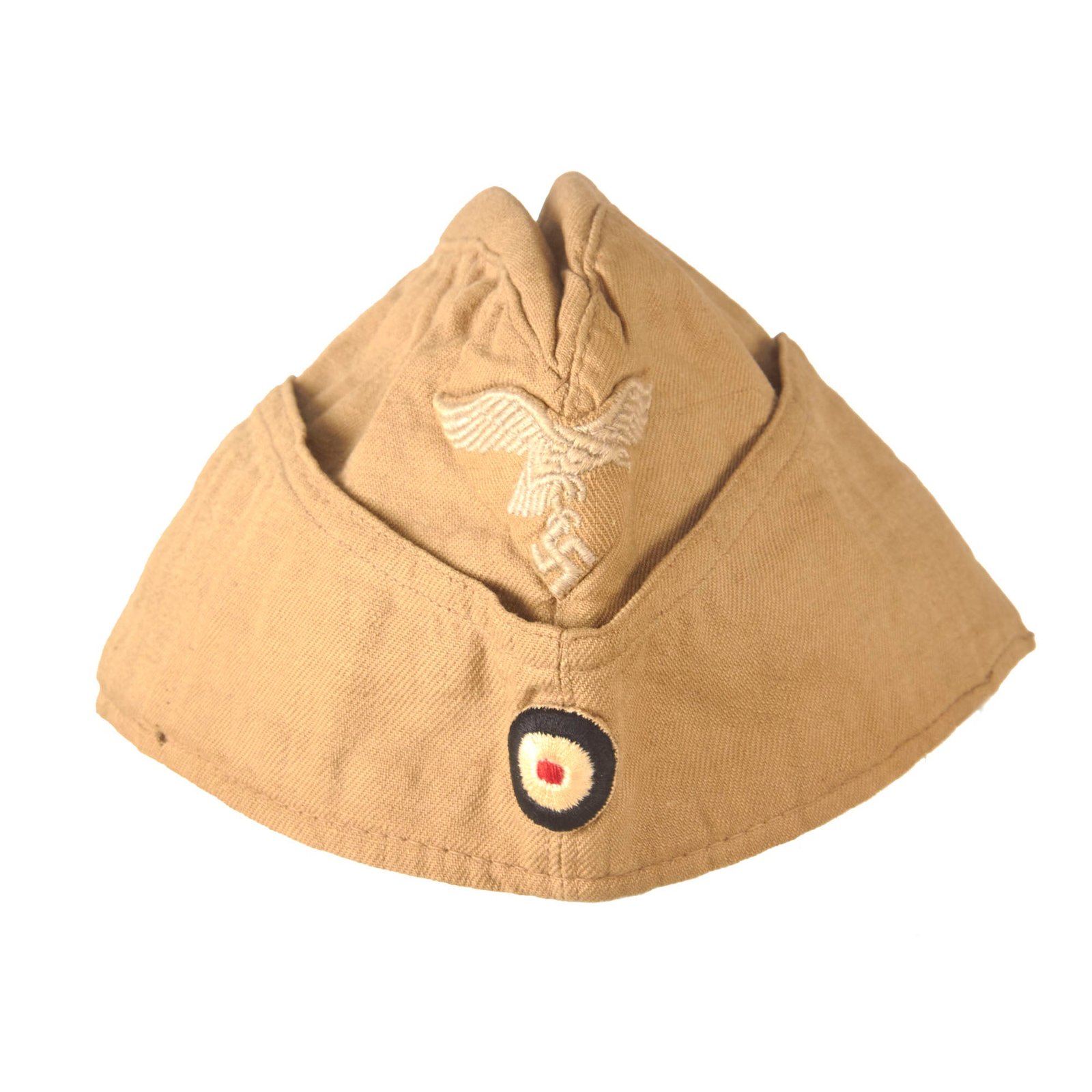 Buy Original German WWII 1942 Dated Luftwaffe DAK Afrikakorps EM-NCO M38 Tropical Overseas Cap by Berolina - Size 54 | Original Firearms Antique For Sale