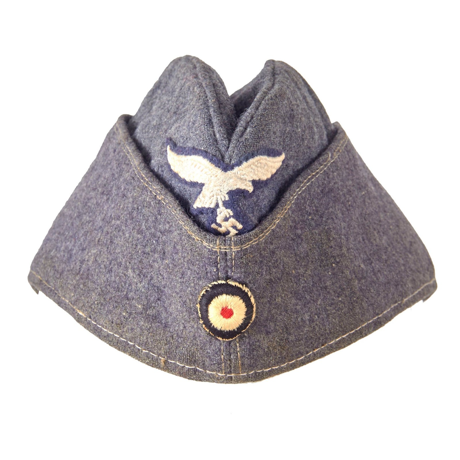 Buy Original German WWII Luftwaffe EM-NCO Wool M38 Overseas Cap - Schiffchen | Original Firearms Antique For Sale