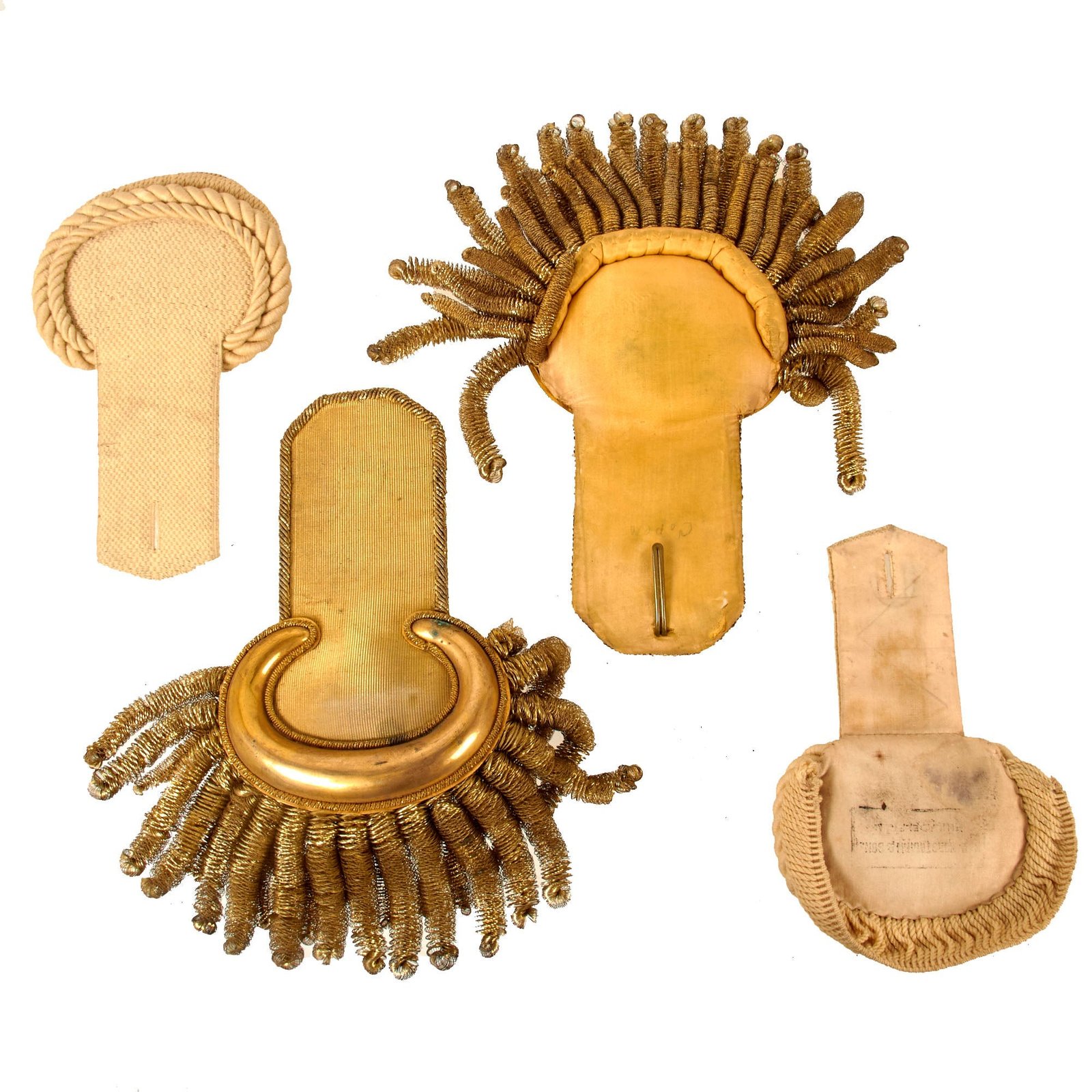 Buy Original U.S. Mexican-American War & Civil War Epaulettes - Enlisted Boards & Cavalry Officer Dress Boards - Two Pairs | Original Firearms Antique For Sale