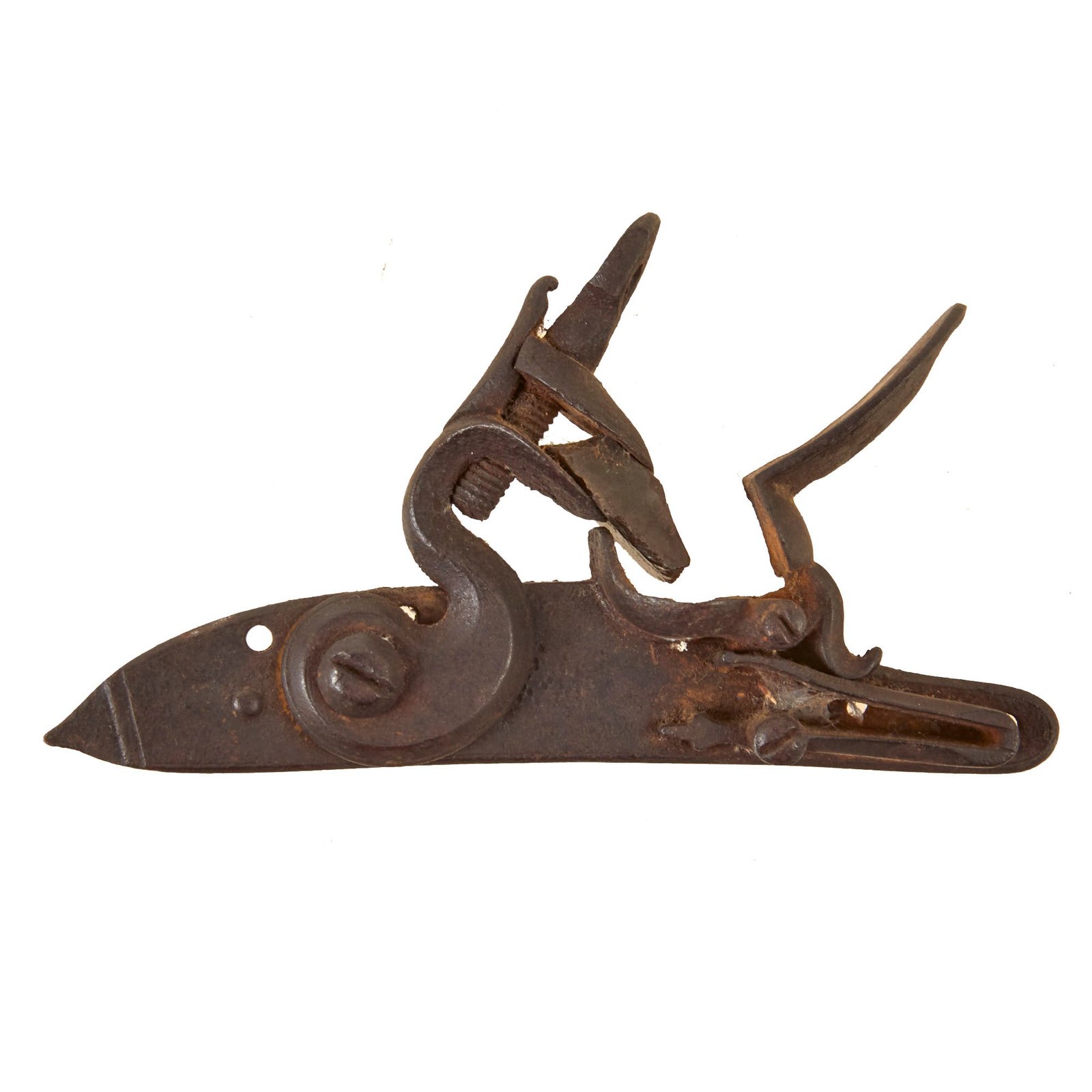 Original British Flintlock Mechanism with Faded Markings Attributed to Ketland & Co. Circa 1800 - Missing Springs