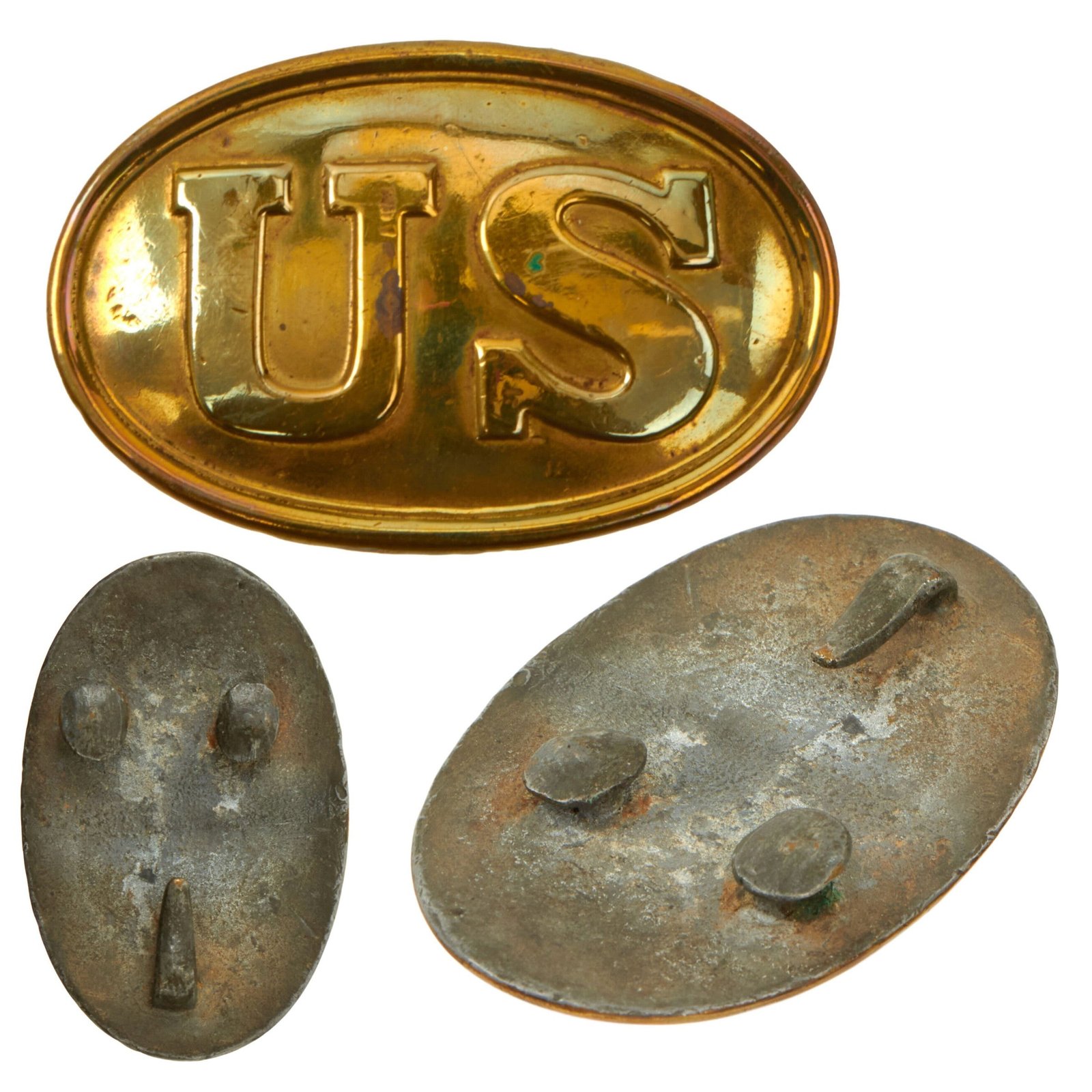 Buy Original U.S. Pre-Civil War Federal Issue M-1839 Enlisted Belt Buckle With “Puppy Paw” Studs & Outstanding Retained Finish | Original Firearms Antique For Sale