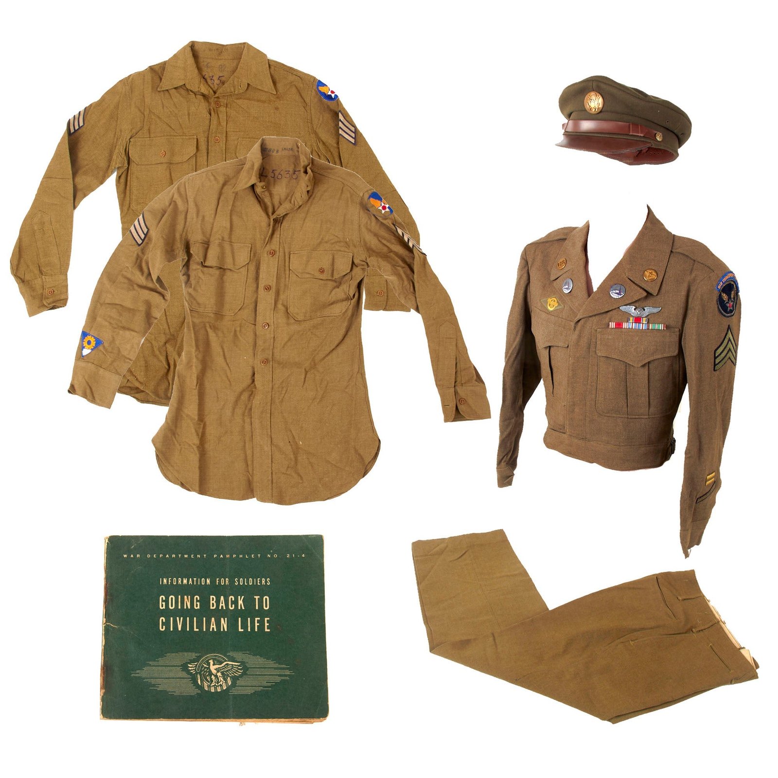 Original U.S. WWII Air Transport Command Uniform Group with Bullion SSI and Sterling Air Crew Wings