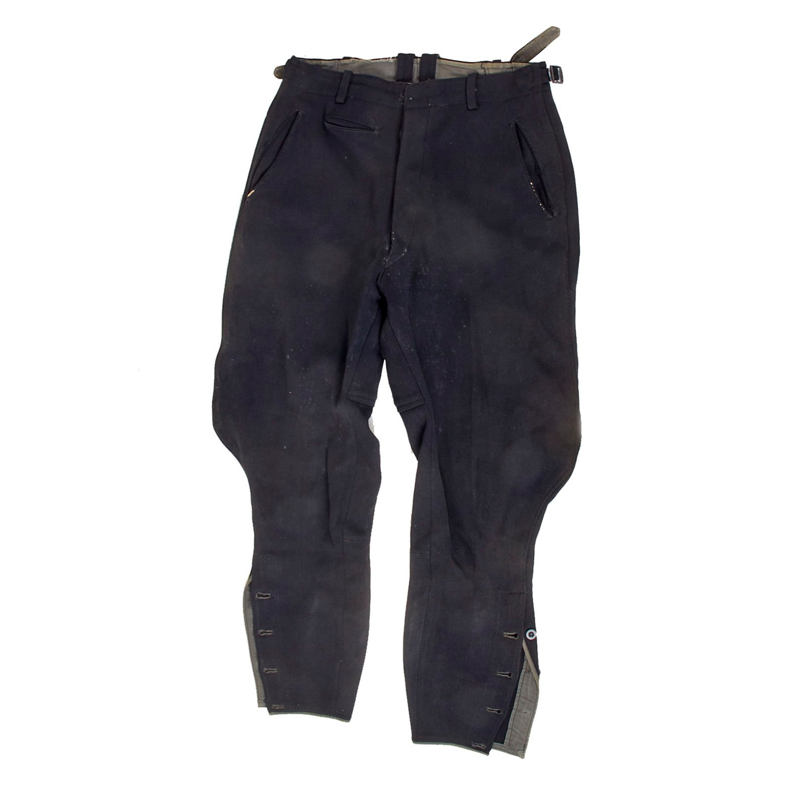 Buy Original German WWII Mounted Black Breeches with Faded Markings - As Used by Allgemeine SS, NSKK, and Other Groups | Original Firearms Antique For Sale