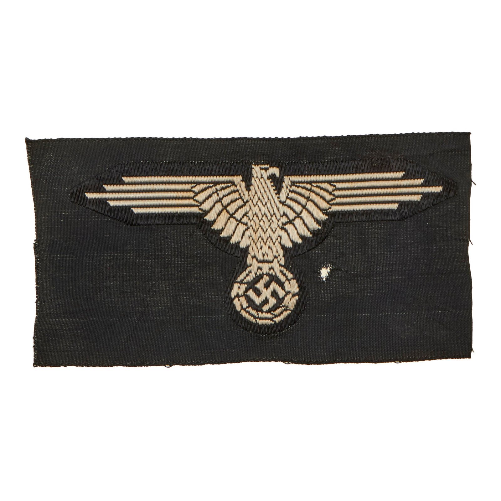 Buy Original German WWII SS EM/NCO Second Pattern BeVo Embroidered Left Sleeve Eagle Insignia - Schutzstaffel | Original Firearms Antique For Sale