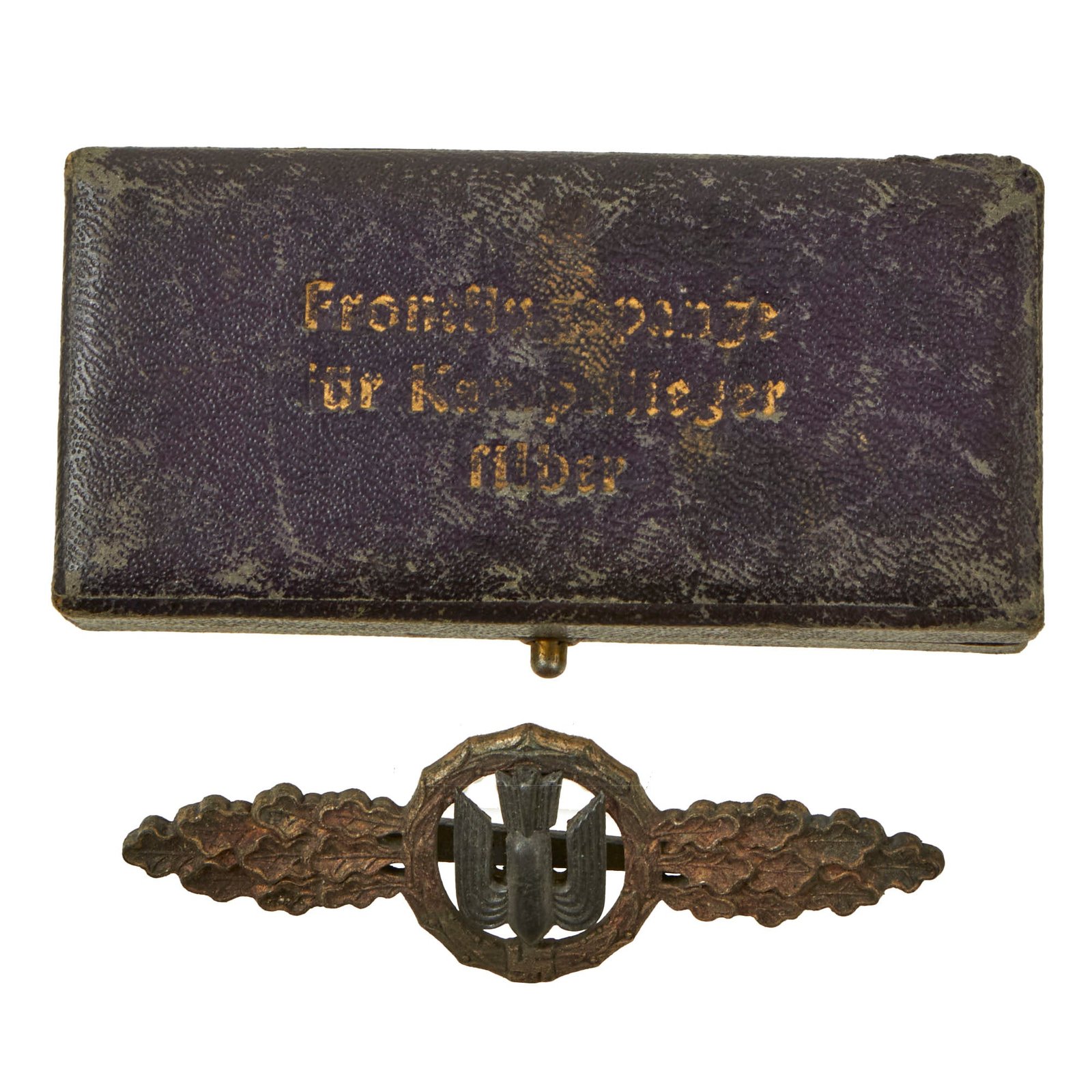 Buy Original German WWII Cased Luftwaffe Silver Grade Front Flying Clasp for Bombers & Dive Bombers (Kampf & Sturzkampfflieger) | Original Firearms Antique For Sale