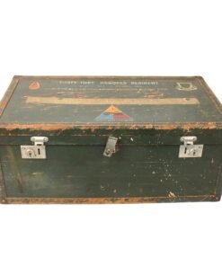 Original U.S. WWII 33rd Armored Regiment Painted Theater-Made Steamer Trunk - S/Sgt. Michael Troccolo