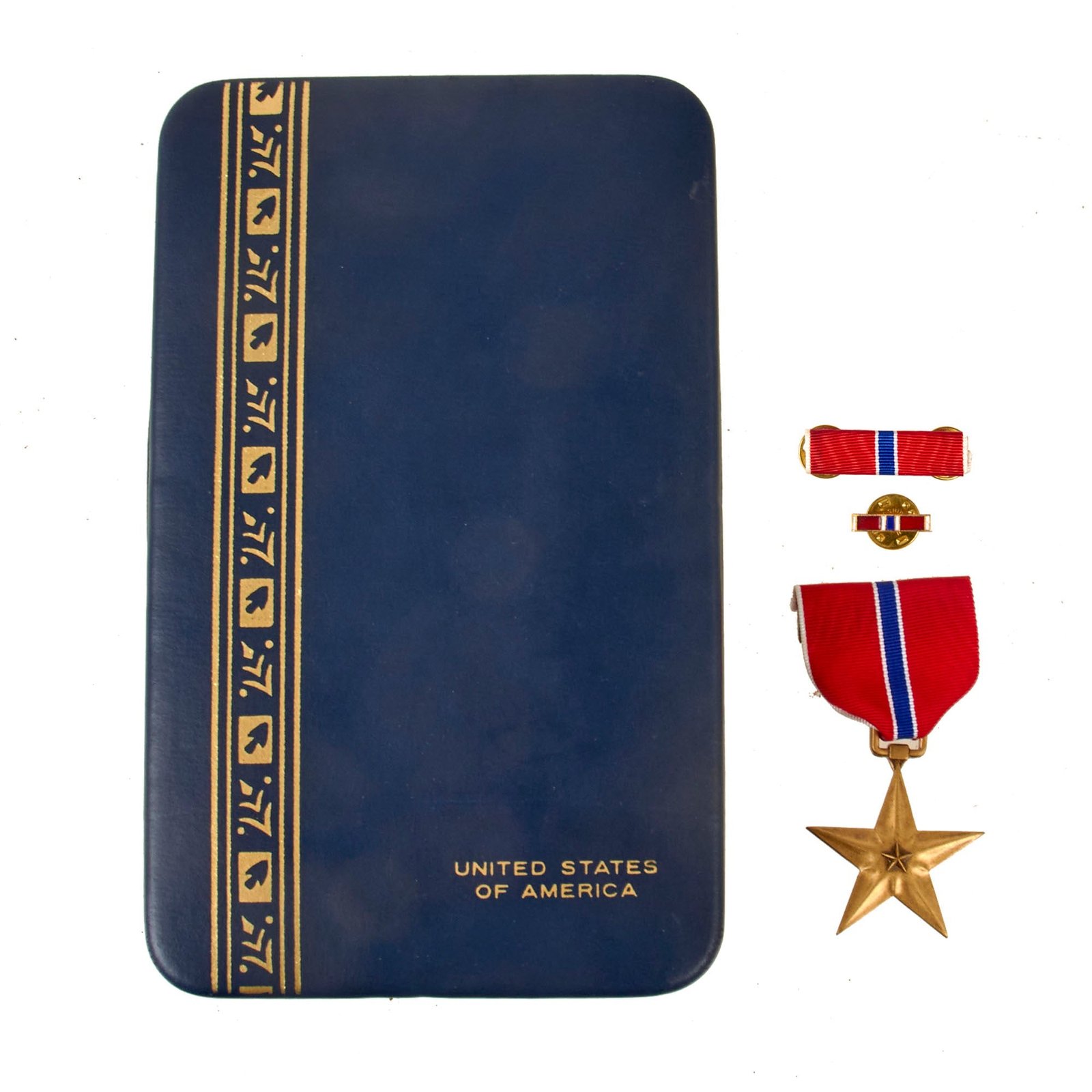 Original U.S. WWII 32nd Infantry Division Engraved Replacement Bronze Star Medal with Copy of Discharge - Alvin E. Bemarkt Jr.