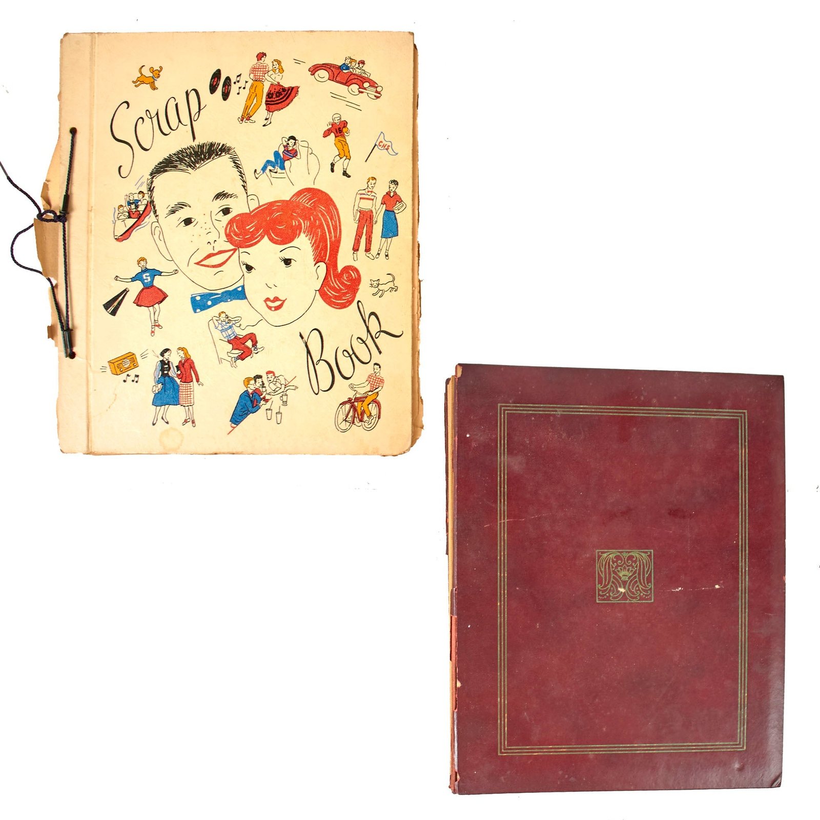 Original U.S. Korean War USMC Baseball Scrapbook & Photo Album Set - 1952 Fleet Marine Force Atlantic Baseball Team