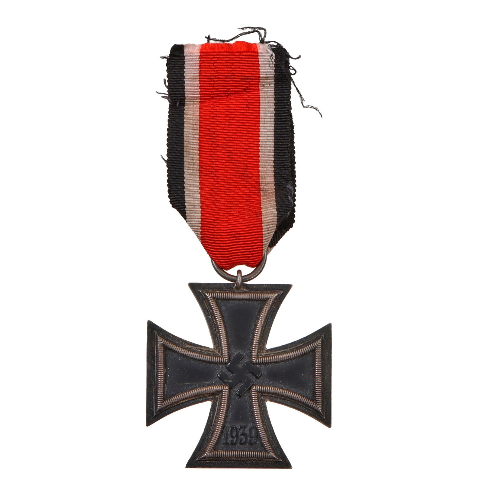 Original German WWII Wehrmacht Iron Cross 2nd Class 1939 with Ribbon - Unmarked - EKII
