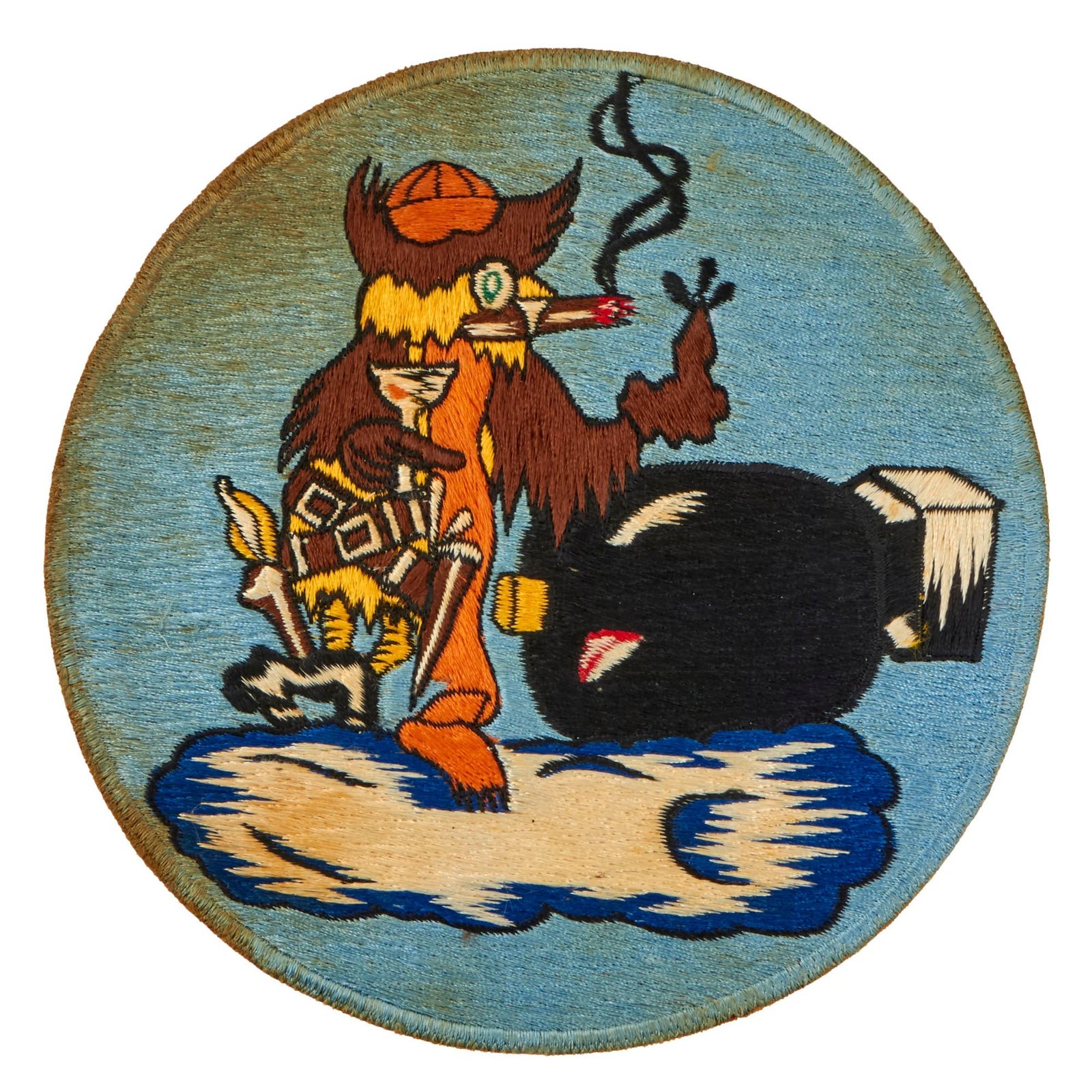 Original U.S. WWII AAF 343rd Bombardment Squadron Patch - Ploesti Raid