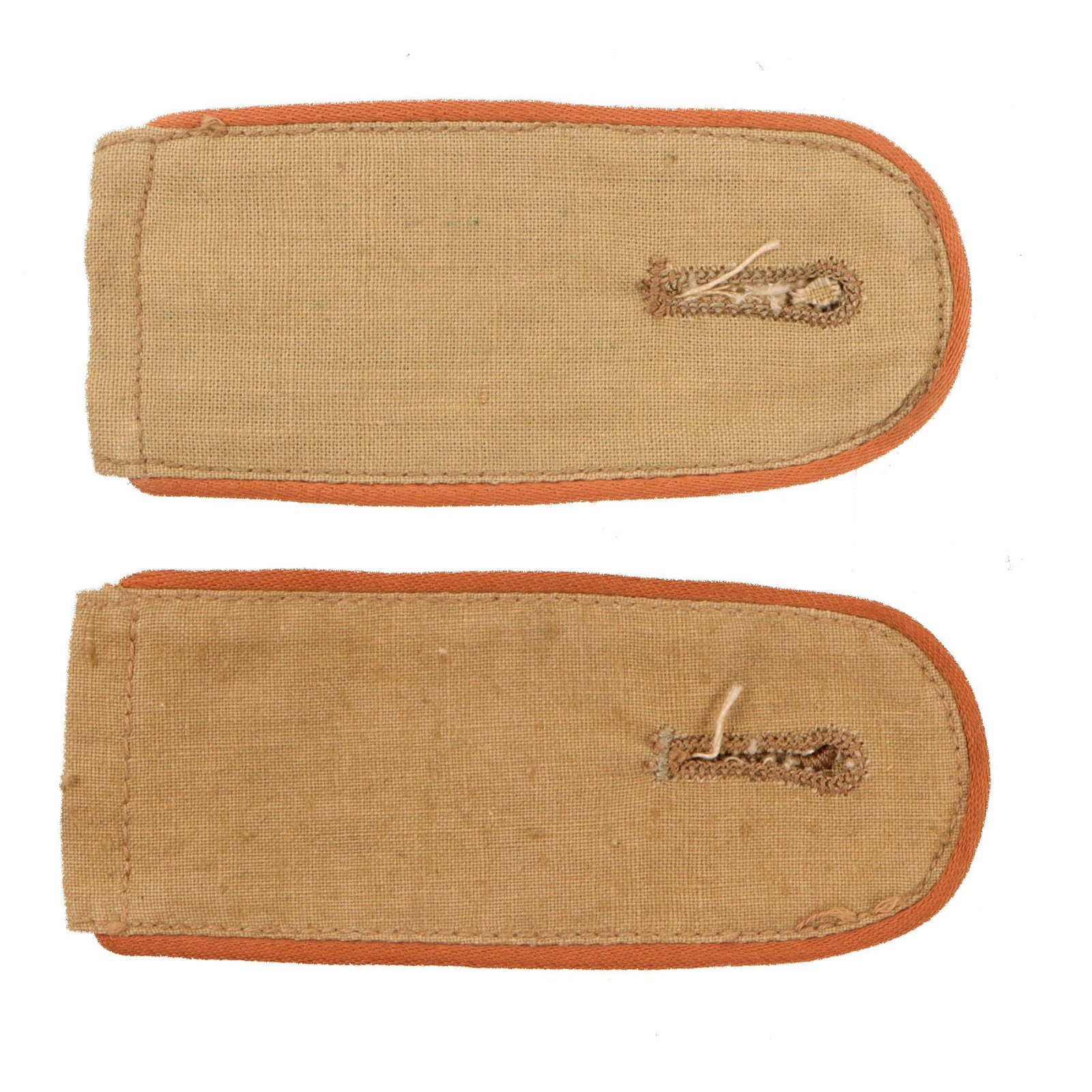 Original German WWII Luftwaffe Signals DAK Tropical Enlisted Shoulderboards - Matched Pair