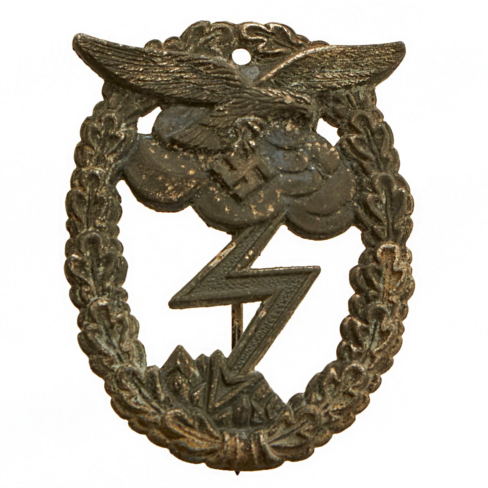Original German WWII Luftwaffe Ground Assault Badge Attributed to Arno Wallpach of Stuttgart - Erdkampfabzeichen der Luftwaffe