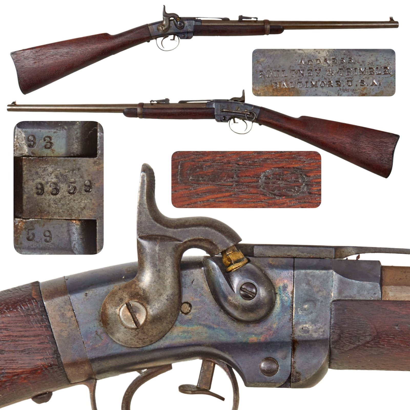 Original U.S. Civil War Smith Patent Saddle Ring Carbine by American Machine Works - Serial 9359