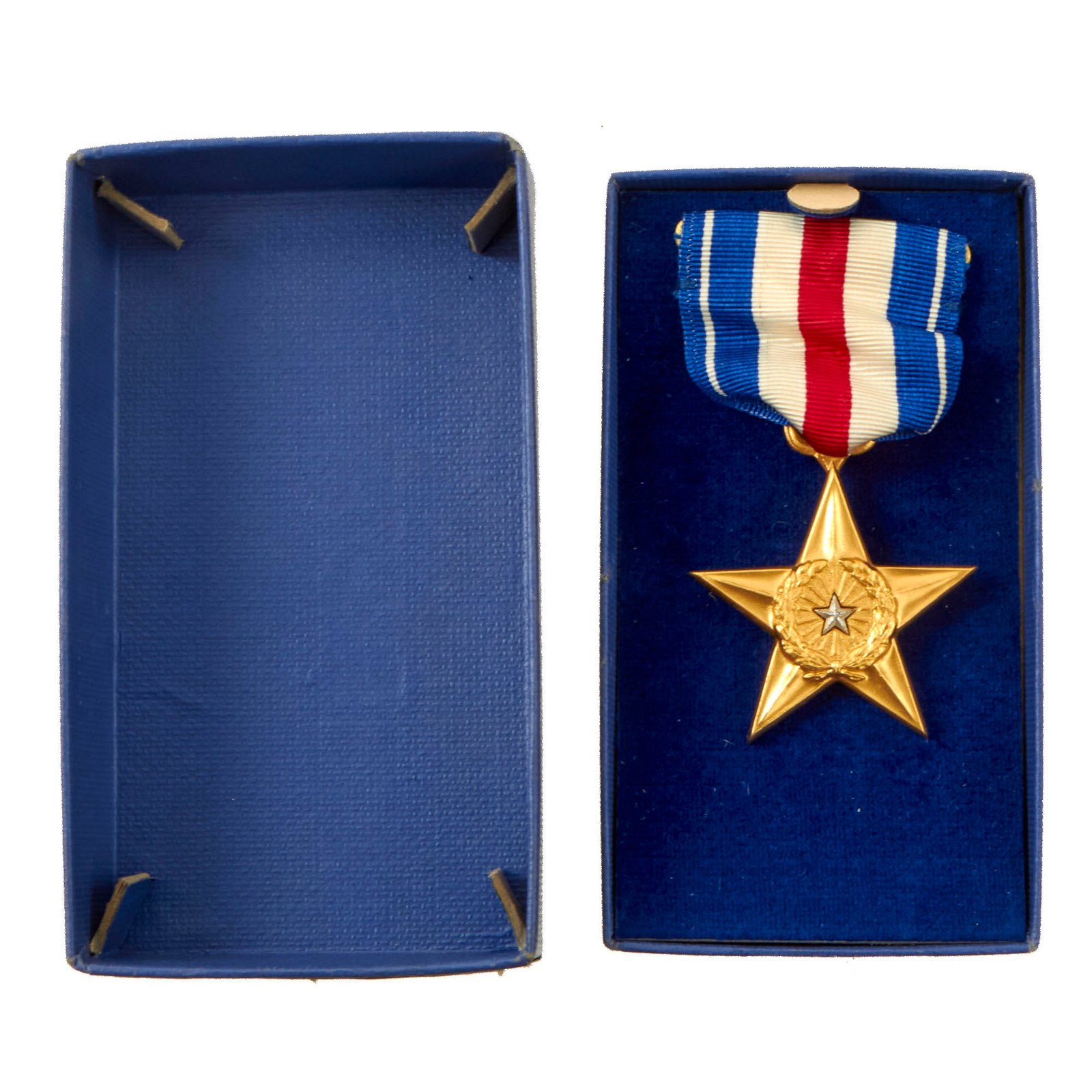 Buy Original U.S. WWII Silver Star Medal by N.S. Meyer Inc. in Issue Box Dated 1943 | Original Firearms Antique For Sale