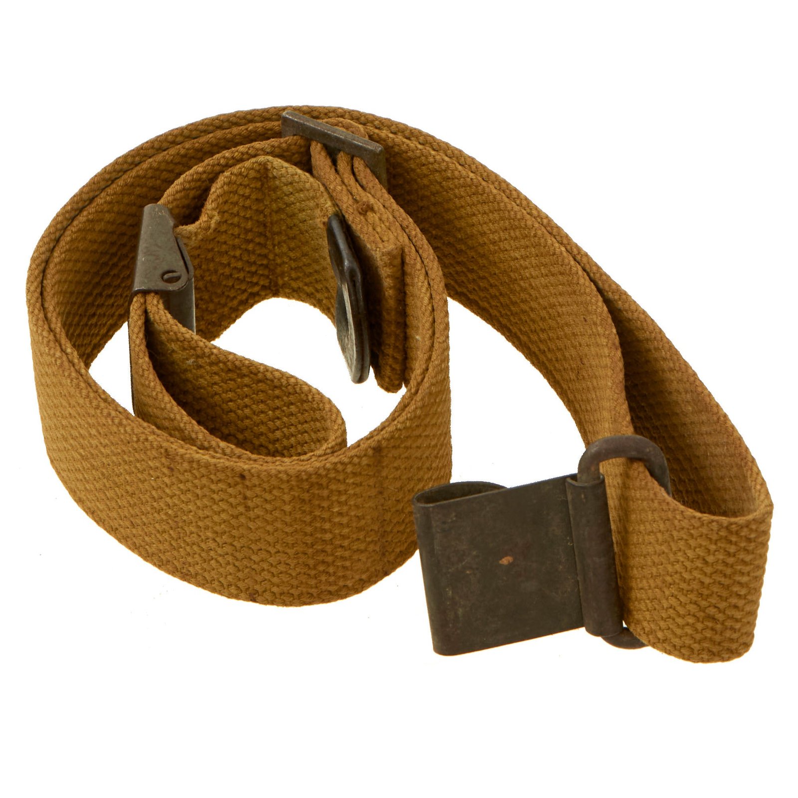 Buy Original U.S. WWII M1 Garand Rifle Khaki “Flat Buckle” Sling - Dated 1944 | Original Firearms Antique For Sale