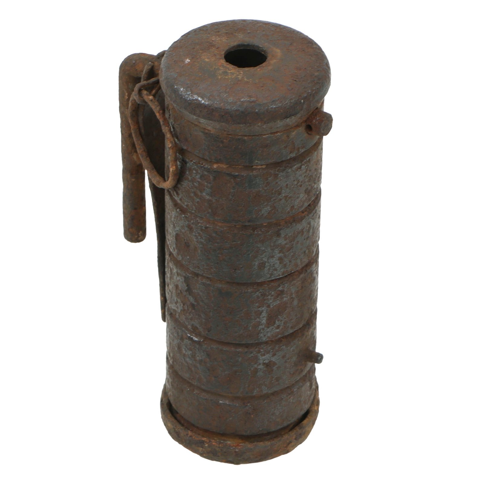 Original Austro-Hungarian WWI Swiss-made Inert Cylinder Hand Grenade with Pull Ring - Zylindergranate