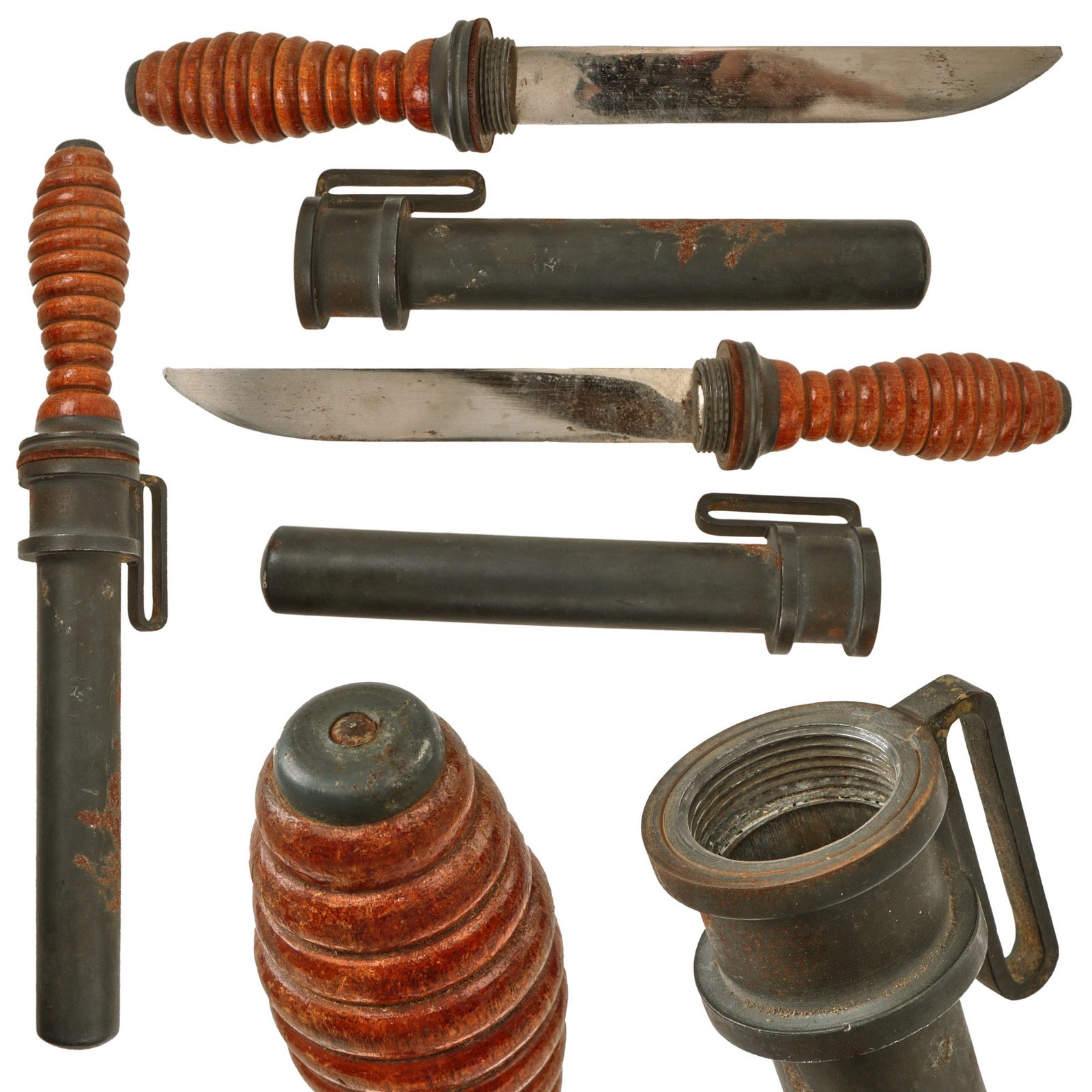 Original Imperial Japanese WWII Diving Knife with Scabbard - Extremely Rare