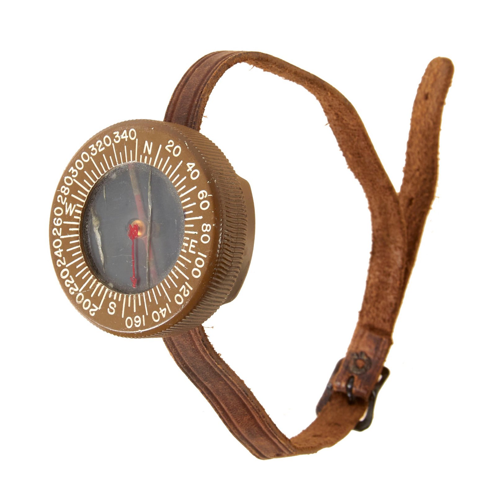 Original U.S. WWII US Army Corps of Engineers Wrist Compass by Superior Magneto Corporation with Leather Wristband