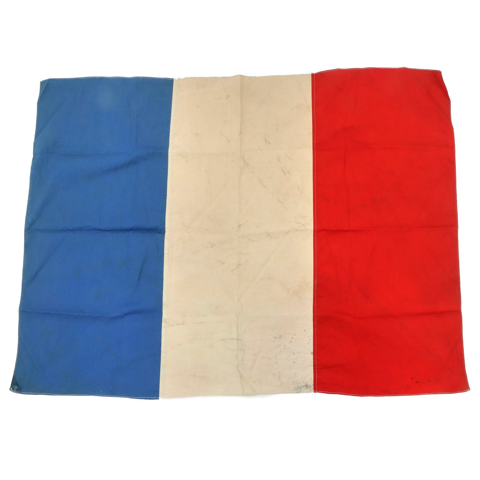 Original French WWII Era Tricolor Multi-Piece French National Flag - 31 x 41”