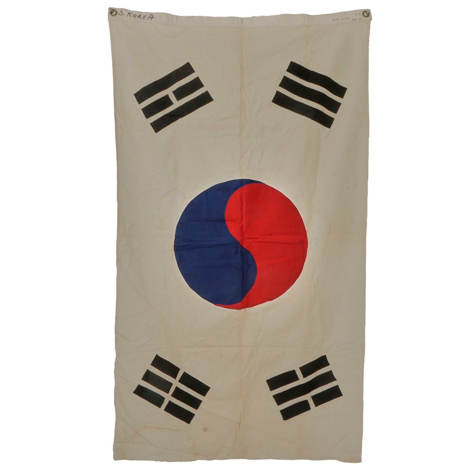 Original U.S. Korean War Era South Korean Large Size Flag - 33 x 57”