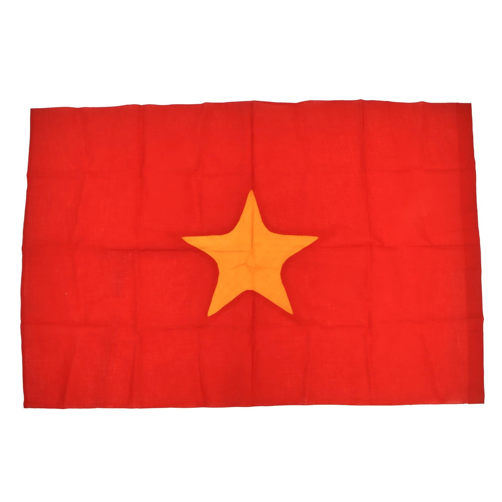 Original U.S. Vietnam War Bringback Large North Vietnamese People’s Army Flag - 30 x 45”
