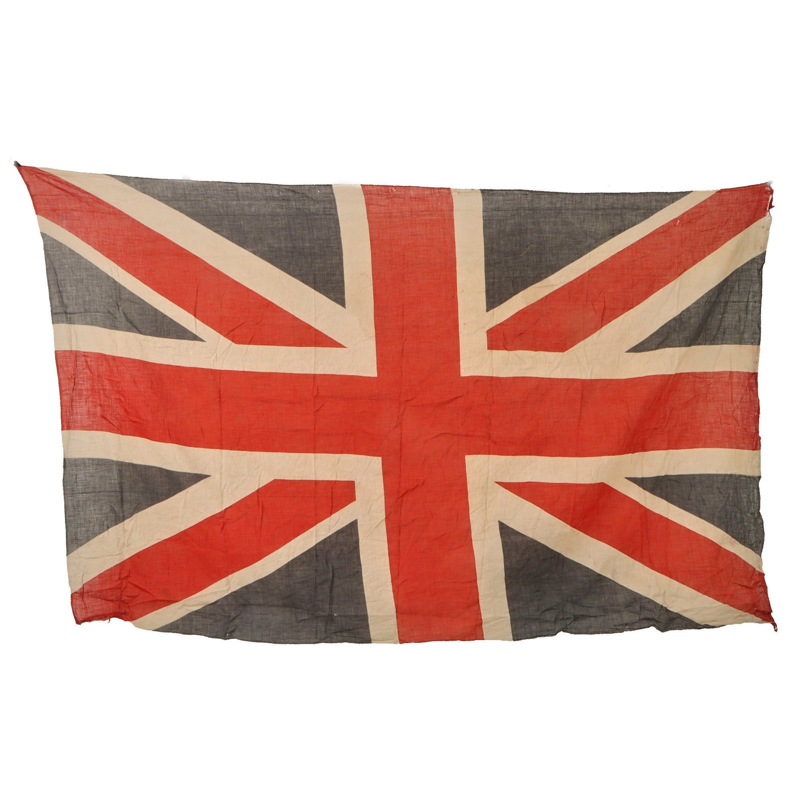 Original British WWI Era Large Union Jack Printed Wool Flag - 41 x 60”