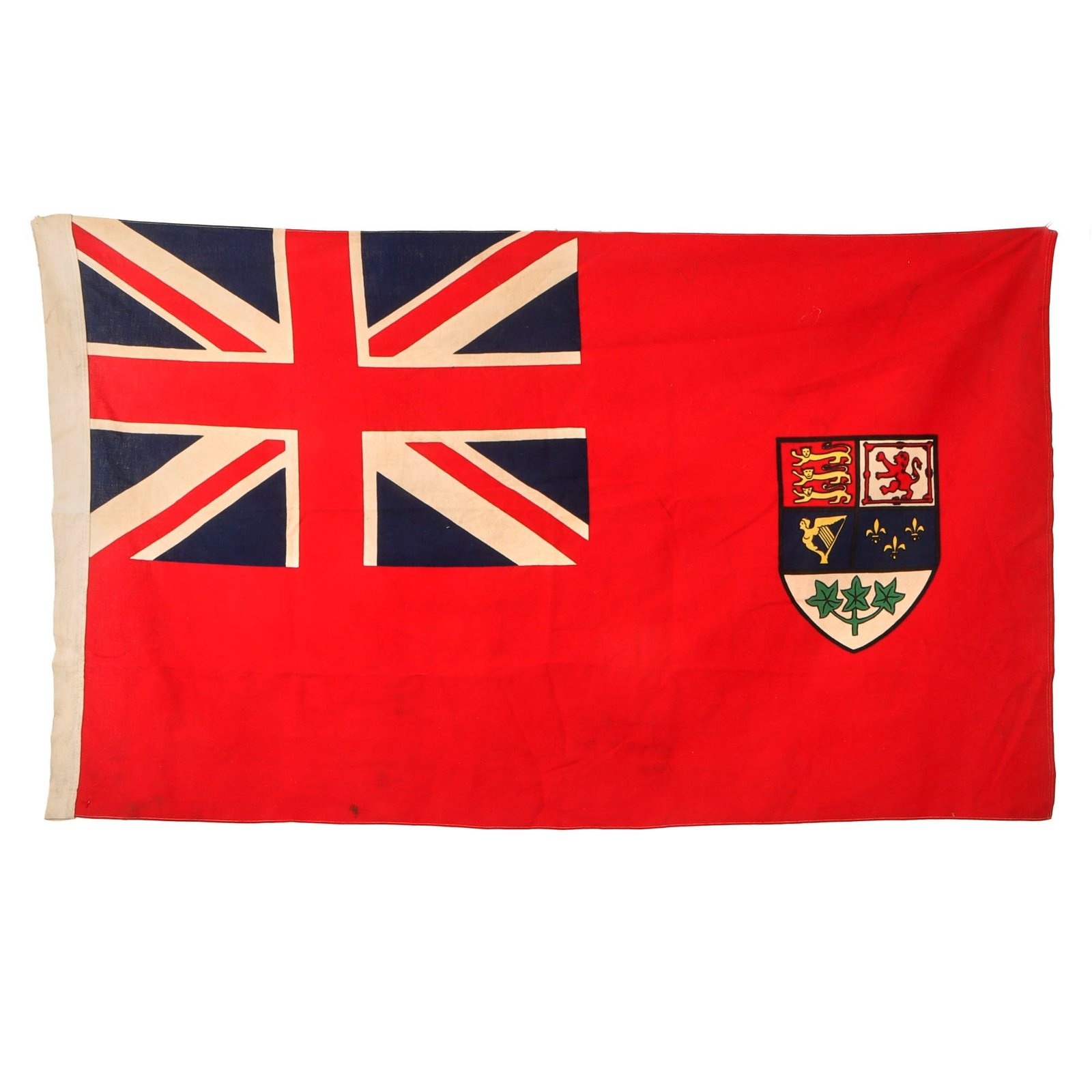 Original Canadian WWII Red Ensign Flag - 34 ½ x 58”