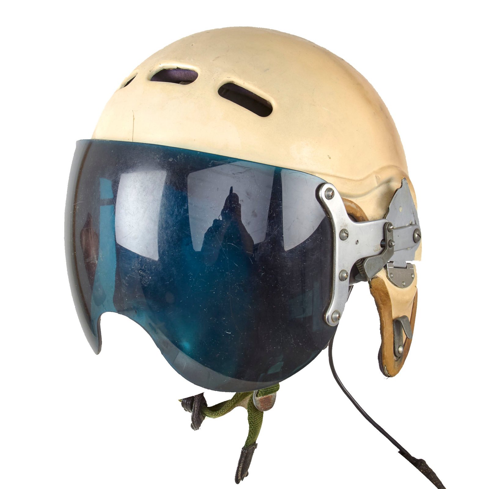 Original Soviet Cold War Soviet Air Forces MiG Jet Pilot ZSh-3 Helmet & Interior Helmet