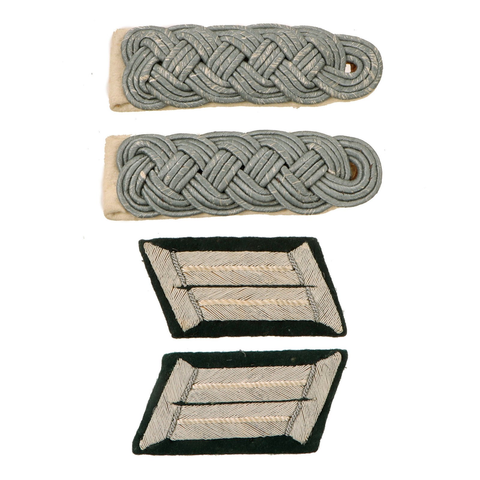 Original German WWII Heer Army Infantry Major Officer Uniform Rank Insignia Set - Collar Tabs & Shoulder Boards