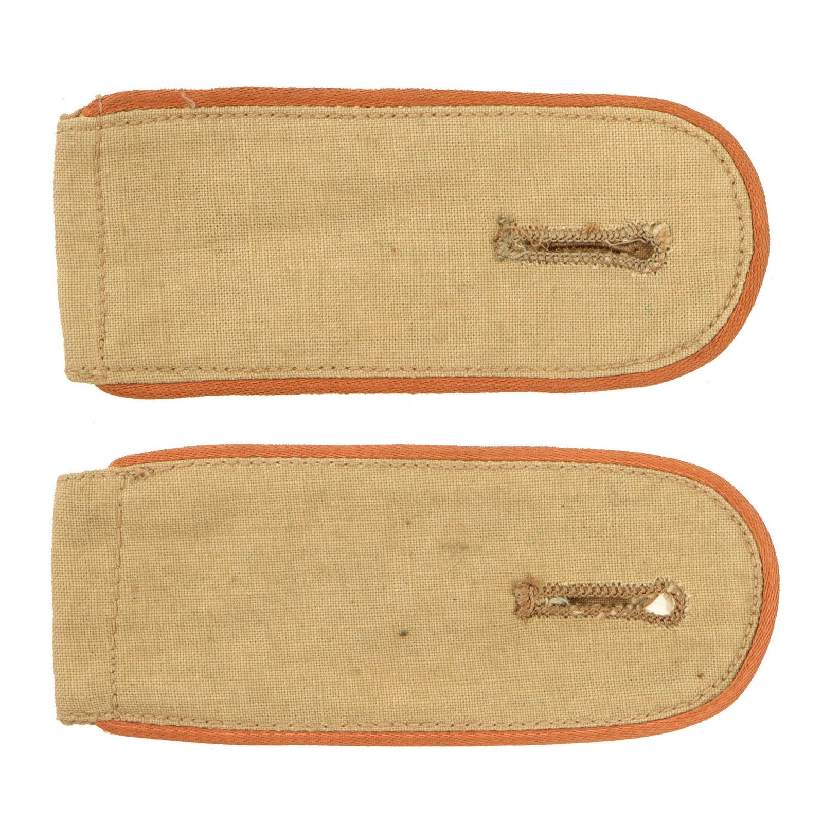 Original German WWII Luftwaffe Signals DAK Tropical Enlisted Shoulderboards - Matched Pair