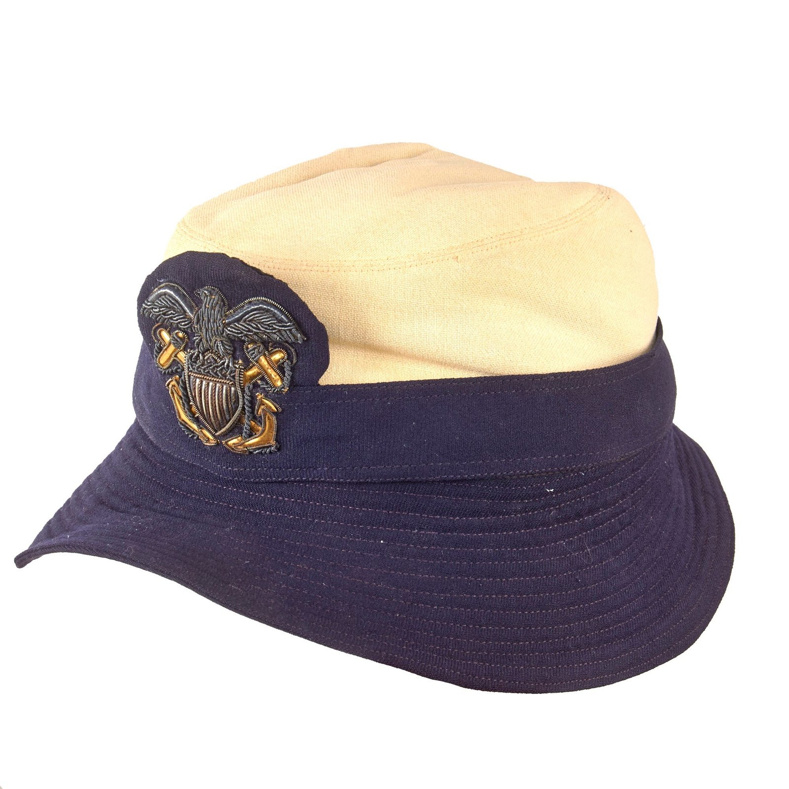 Original U.S. WWII Navy Female WAVES Officer’s Hat with Badge by Knox