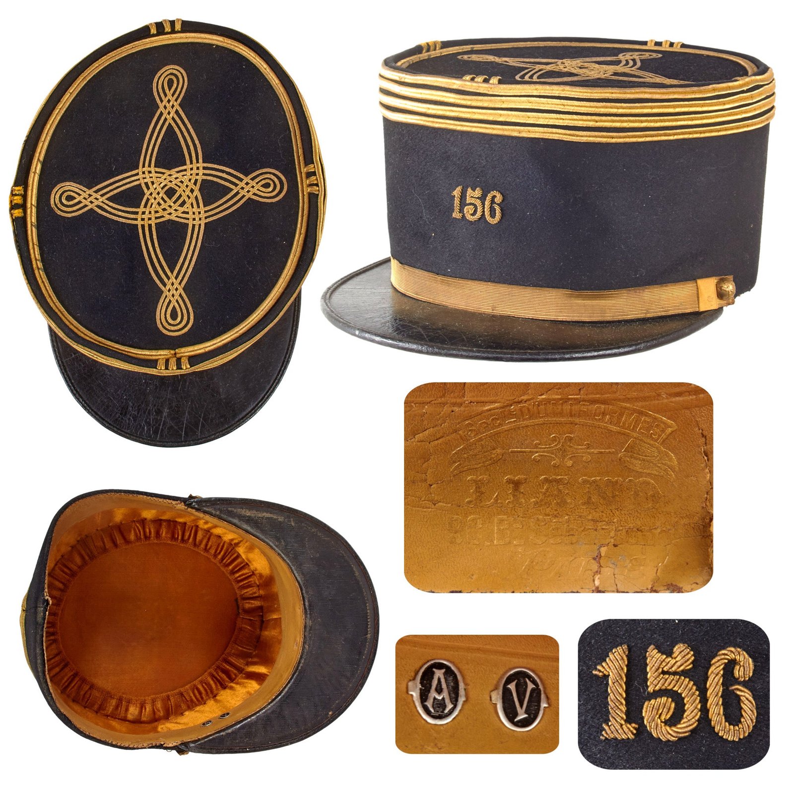 Original French WWI Private Purchase 156th Artillery Commandant Officer’s Kepi by Liano of Paris