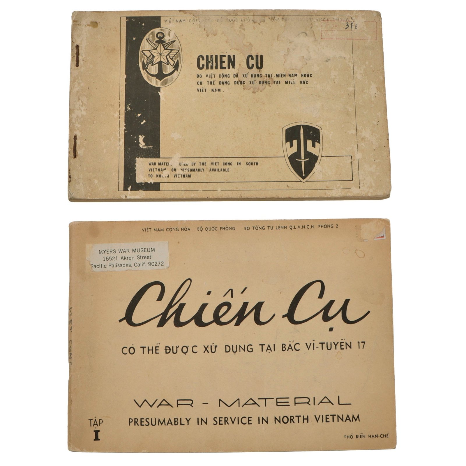 Original South Vietnamese & U.S. Vietnam War Enemy Weapon Familiarization Guides - Lot of 2
