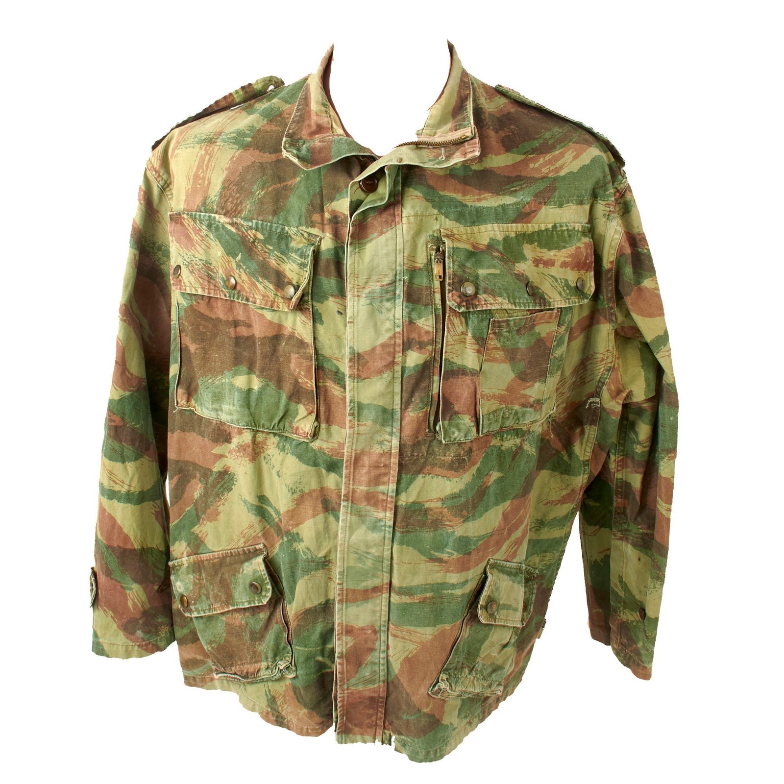Original French First Indochina War Era TAP 47/52 Camouflage Parachute Smock - Dated 1952