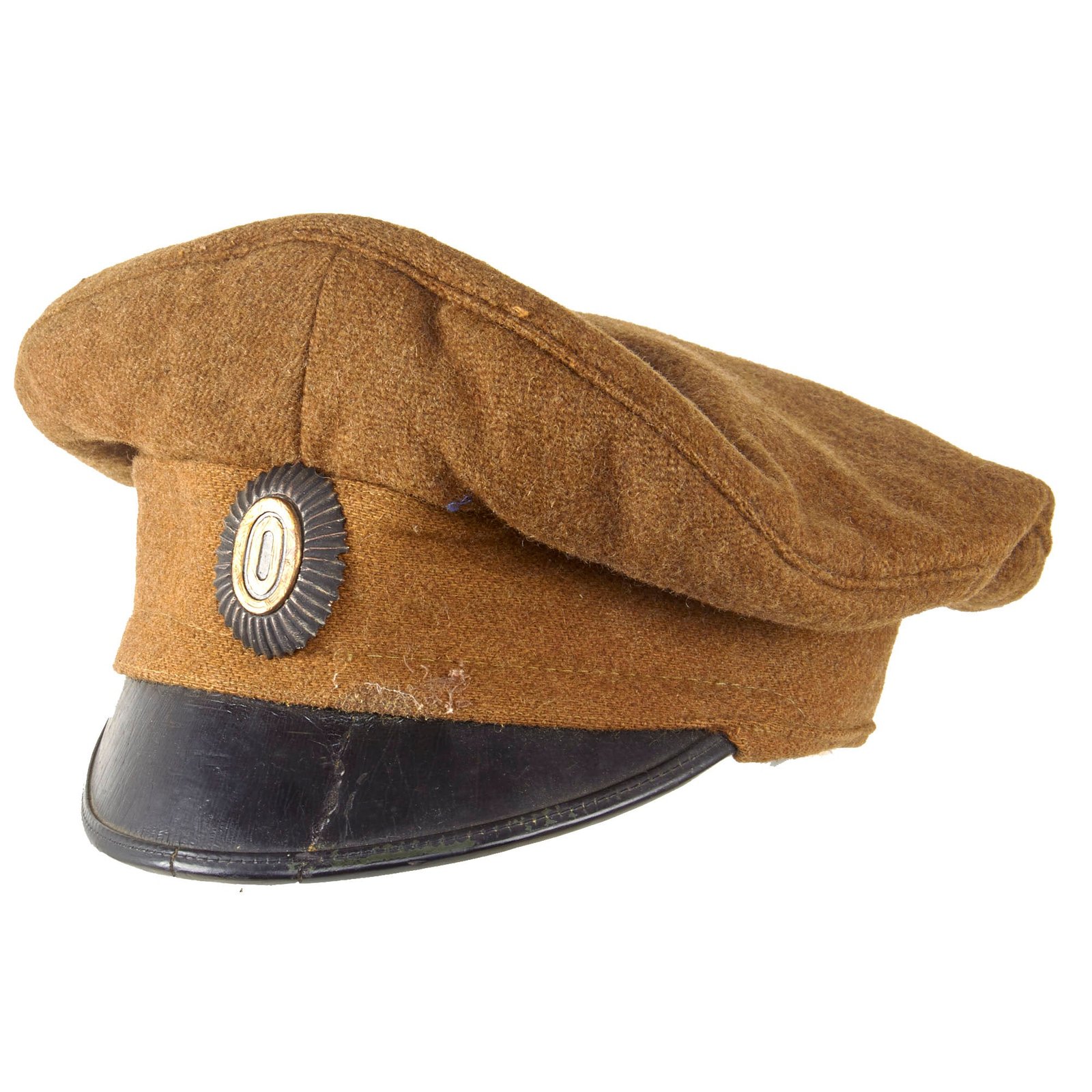 Original WWI Imperial Russian Enlisted Man’s Wool Visor Cap with Officer’s Cockade - Size 7 ⅛