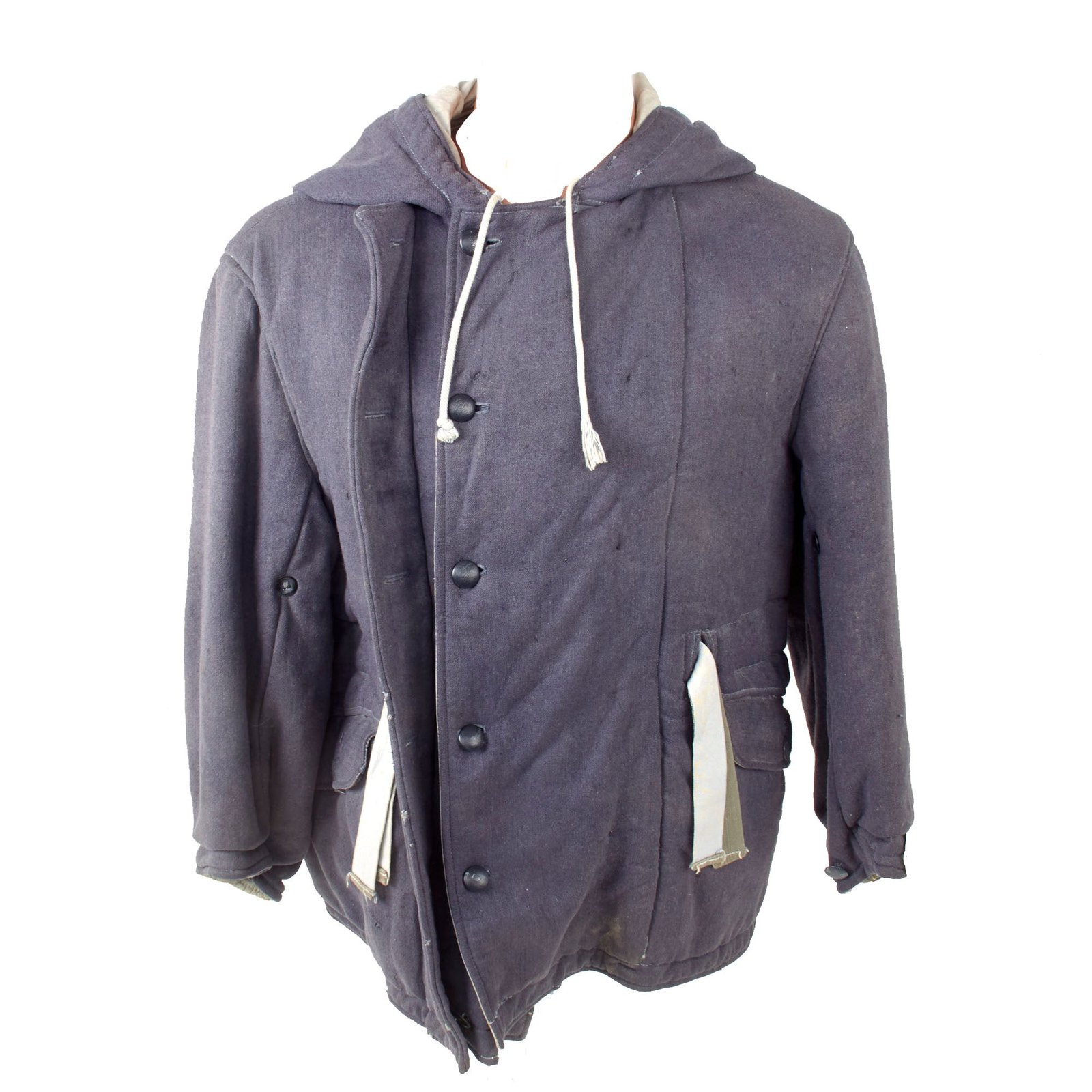 Original German WWII Heer Army "Mouse Gray" Reversible Winter Parka in Size I - Faded Maker Markings