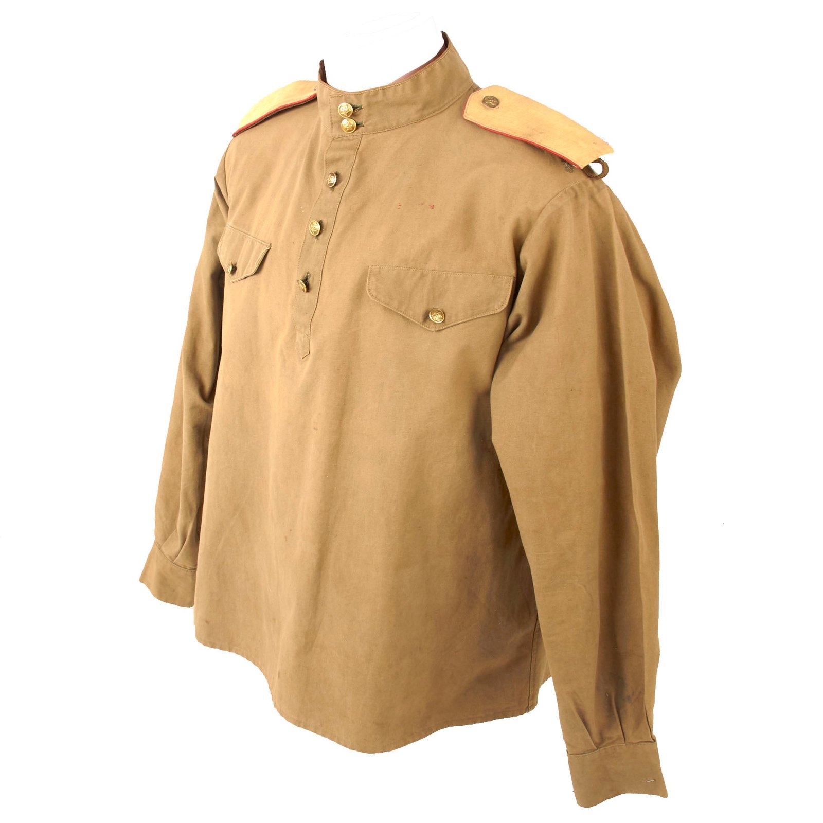Original Soviet WWII M1943 Uniform Gymnastyorka Blouse with Infantry Shoulder Boards - Size 50