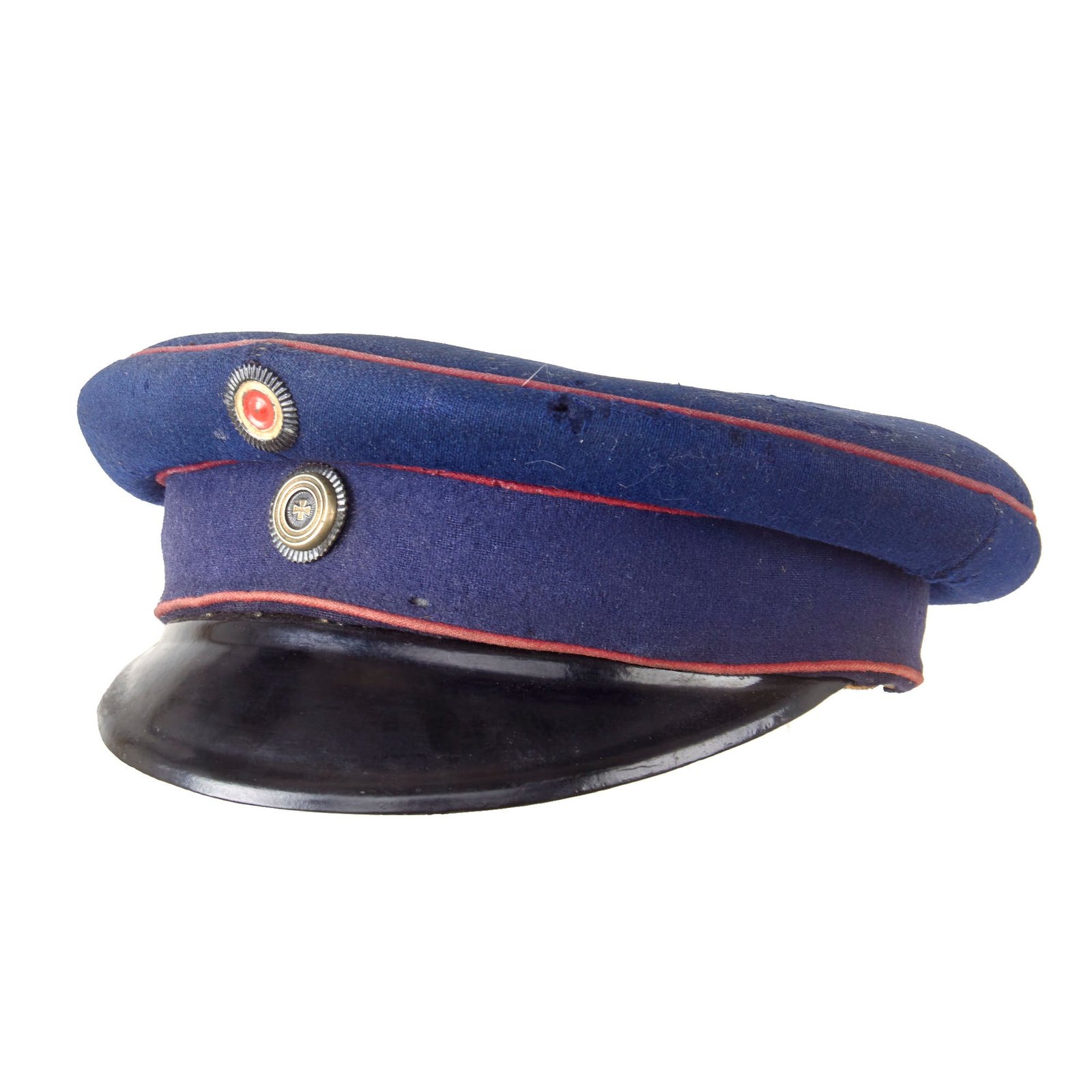 Original Imperial German WWI Prussian Dark Blue Landwehr Reserve NCO Visor Cap - Dunkelblau