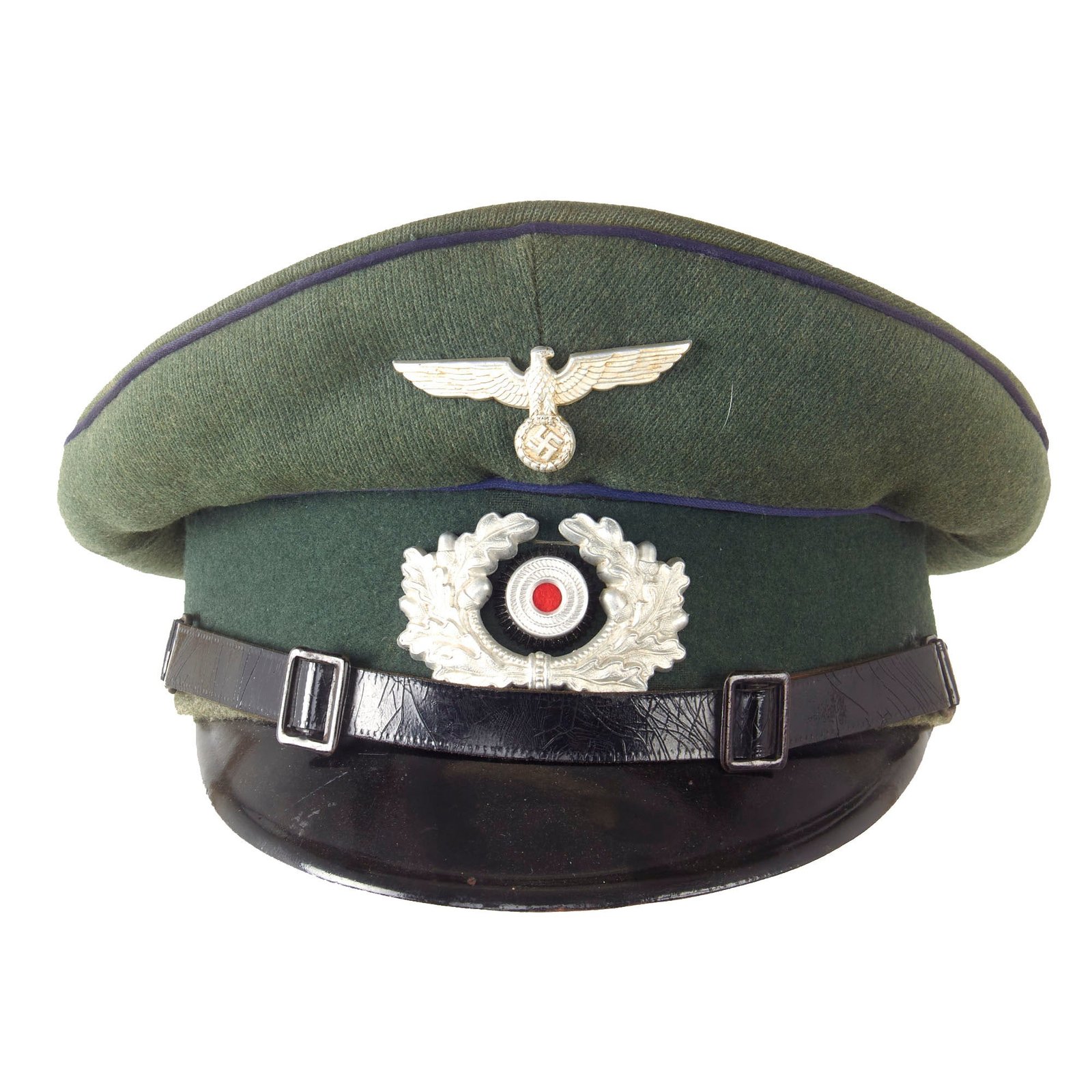 Original German WWII Heer Army Named Medical EM/NCO Schirmmütze Visor Crush Cap - Size 58cm