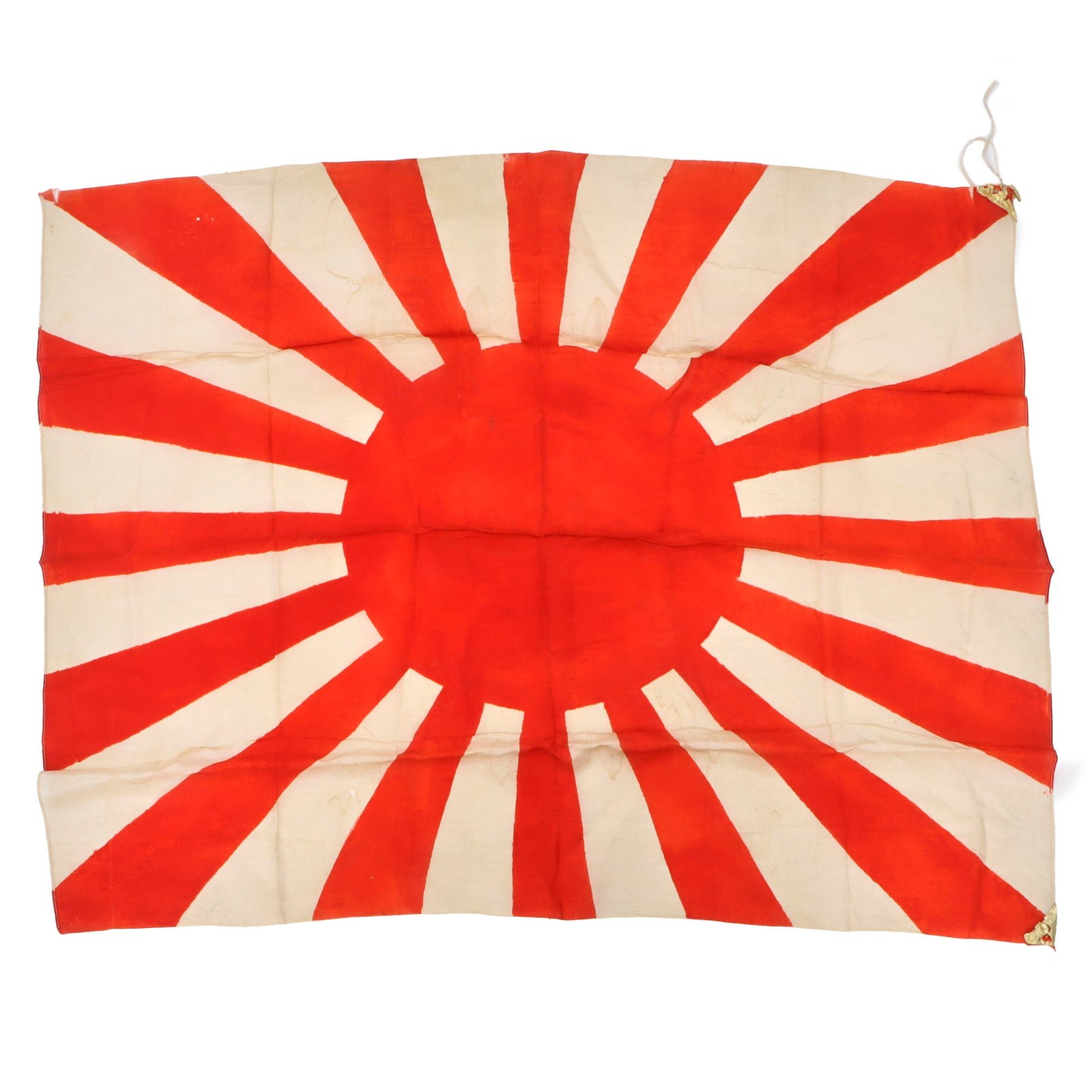 Original Japan WWII Imperial Japanese Army Rising Sun Silk War Flag - 27 x 34”