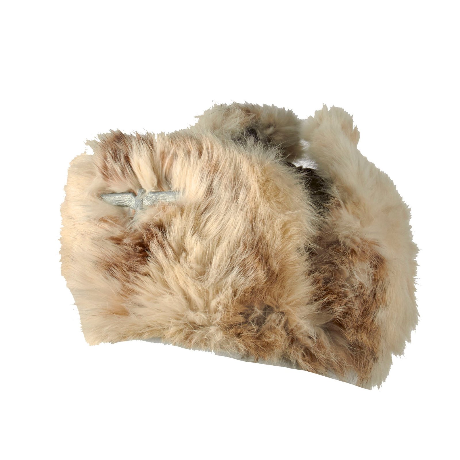 Original German WWII Eastern Front Heer Army Rabbit Fur Pelzmütze Winter Hat - Size 56