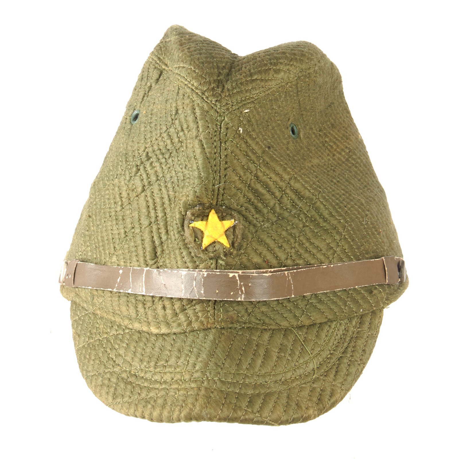 Original Japanese WWII Imperial Japanese Army Enlisted Men's Quilted Forage Cap - Likely Army, Possibly Civilian Employee