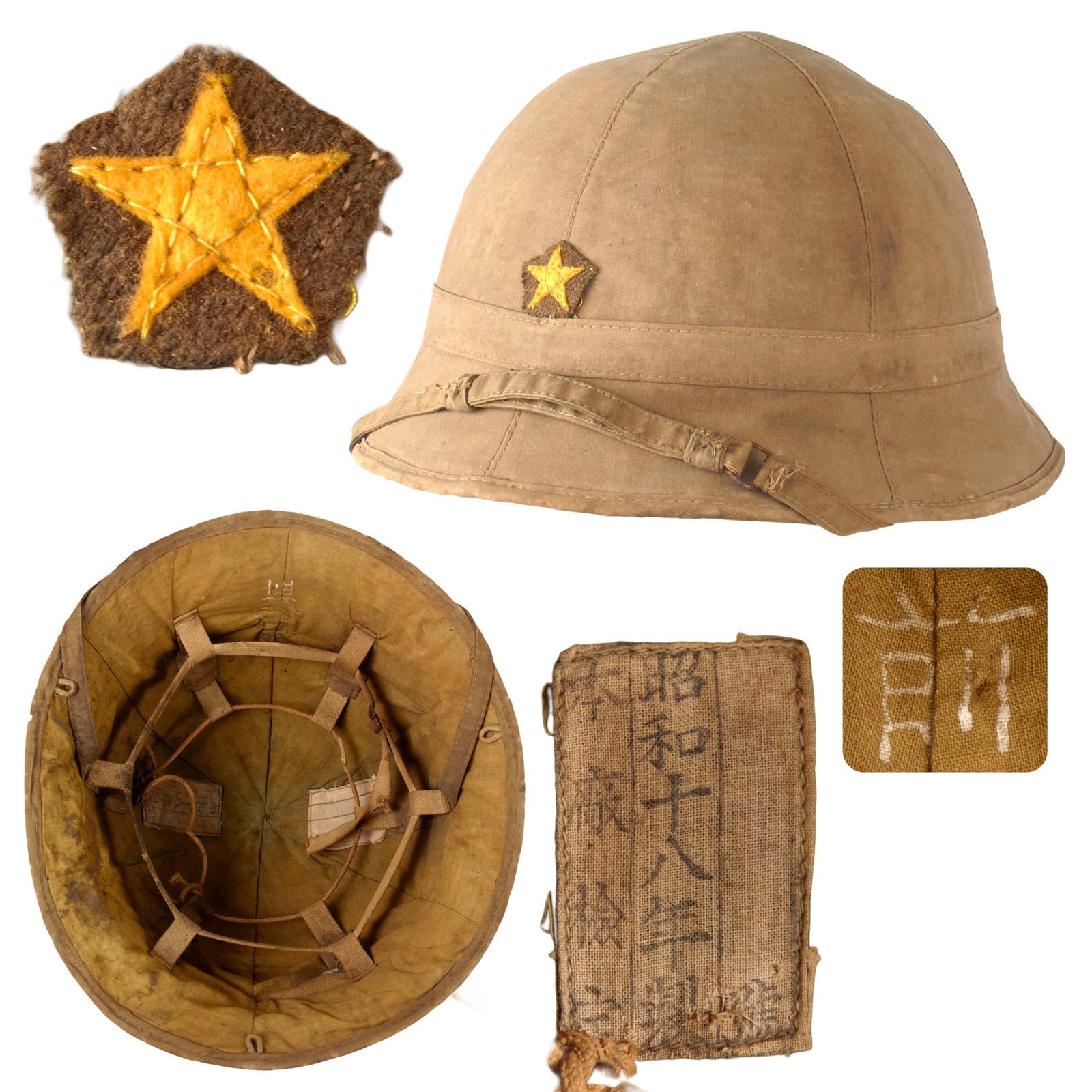 Original Imperial Japanese Army WWII Type 98 Sun Pith Helmet - Dated 1943