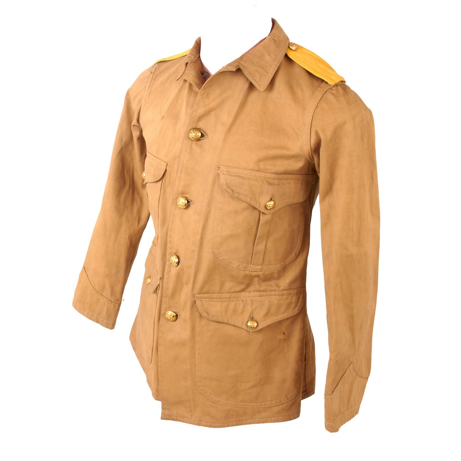 Original U.S. Spanish American War M1898 Tropical Coat with Cavalry Shoulder Boards - Excellent