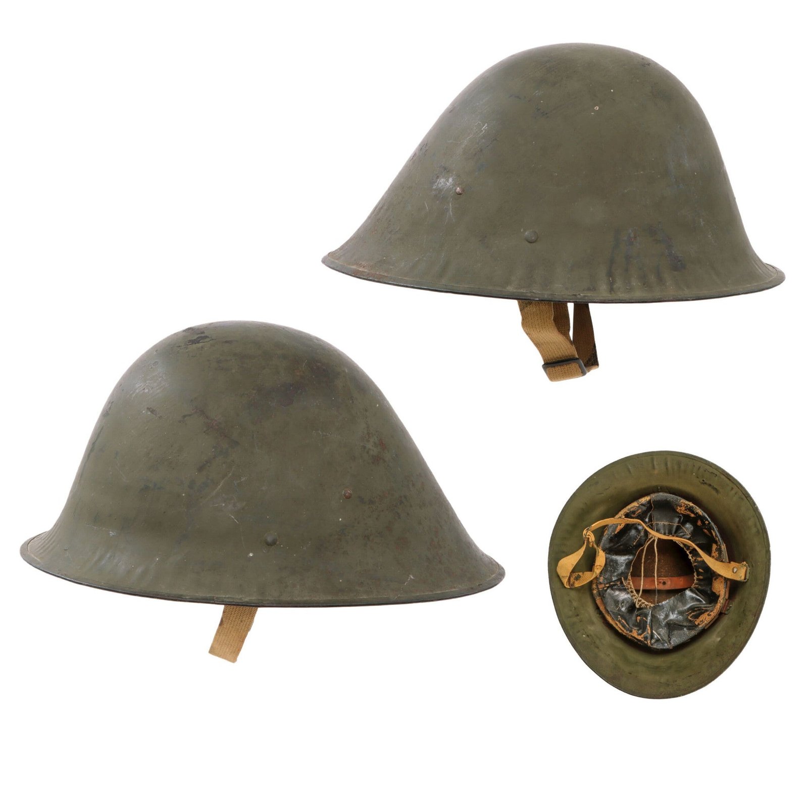 Original U.S. WWI Rare 1918 Experimental "Liberty Bell" Helmet with M1917 Style Liner & Canvas Chinstrap
